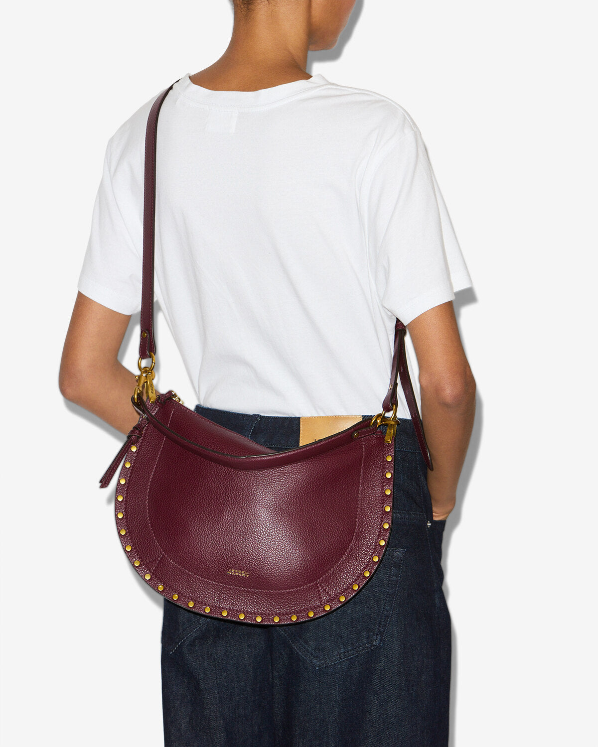 Oskan soft zip shoulder bag Woman Burgundy 7