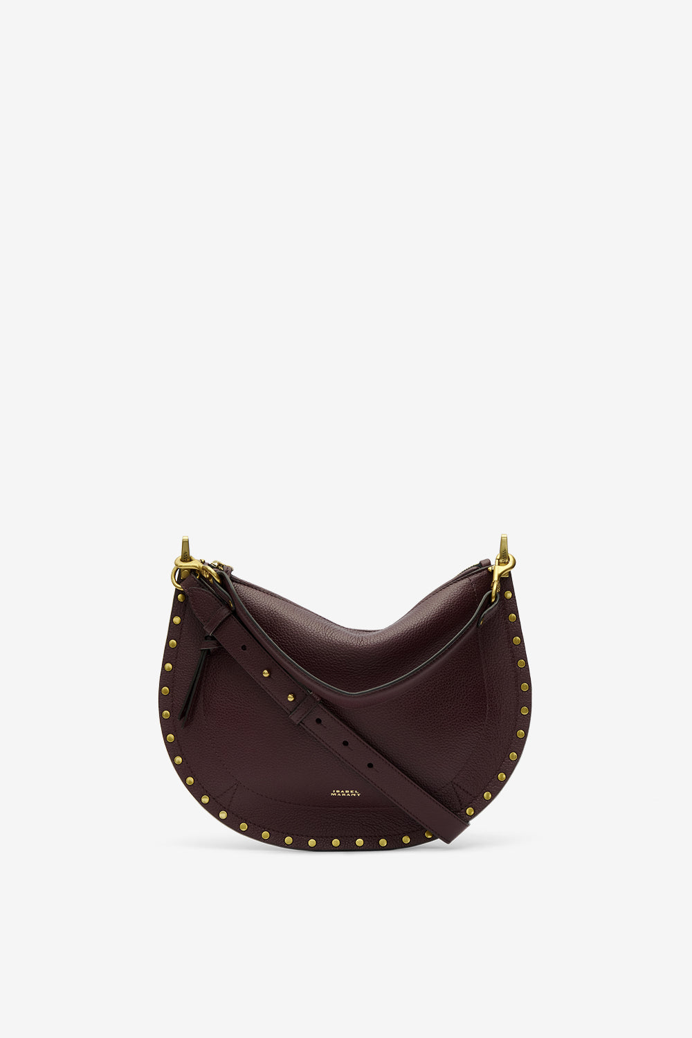 Sac bandoulière oskan soft zip en cuir - Bordeaux - Woman - 8