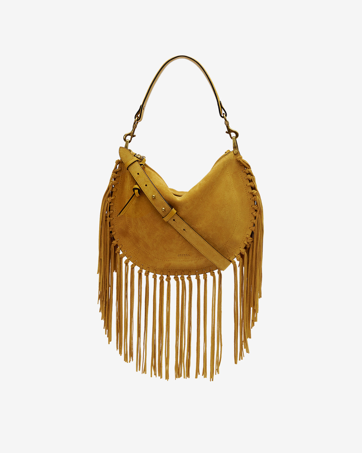 OSKAN SOFT ZIP SHOULDER BAG Woman saffron | ISABEL MARANT Official
