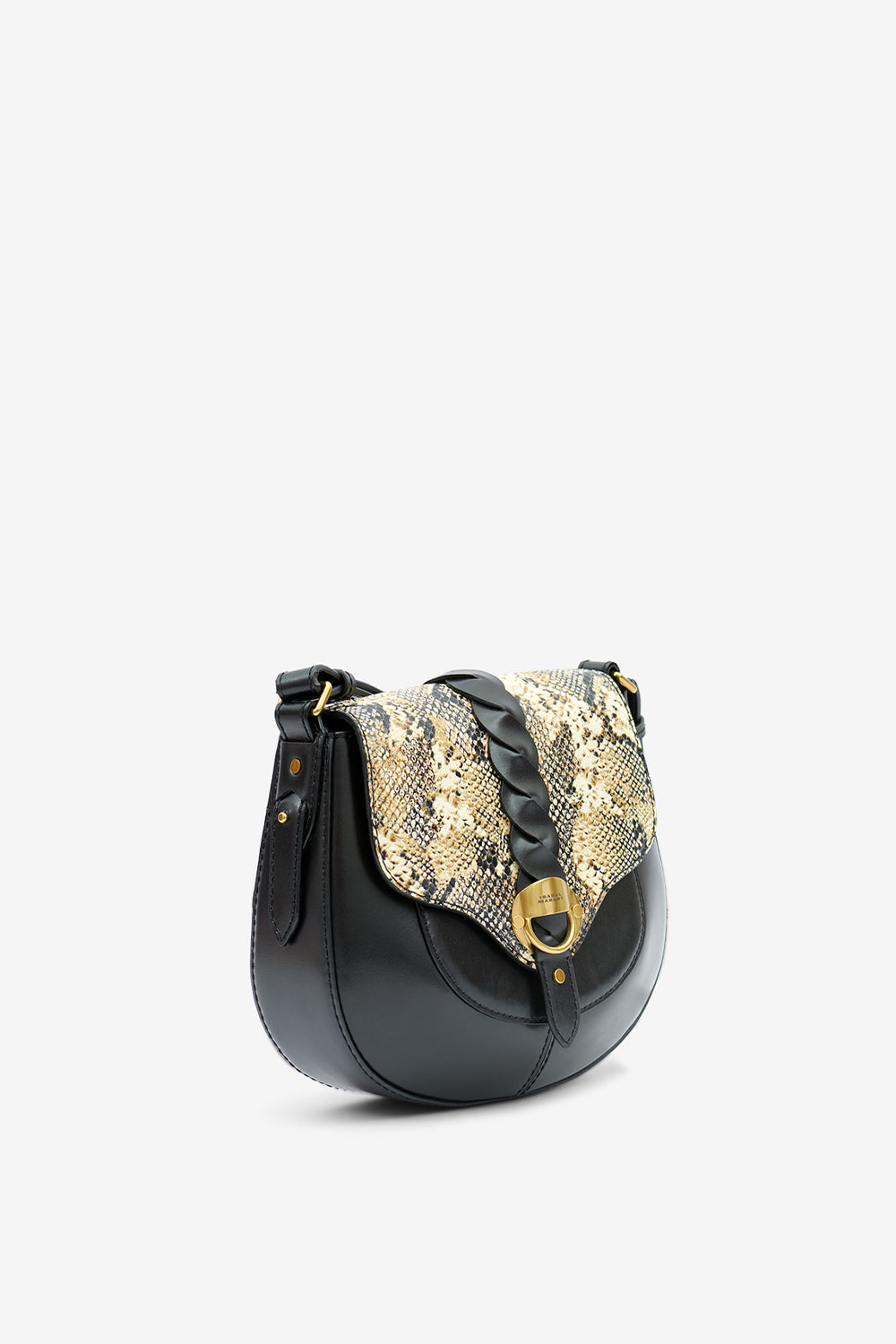 Sac à bandoulière altay small en cuir - Noir-beige - Woman - 5