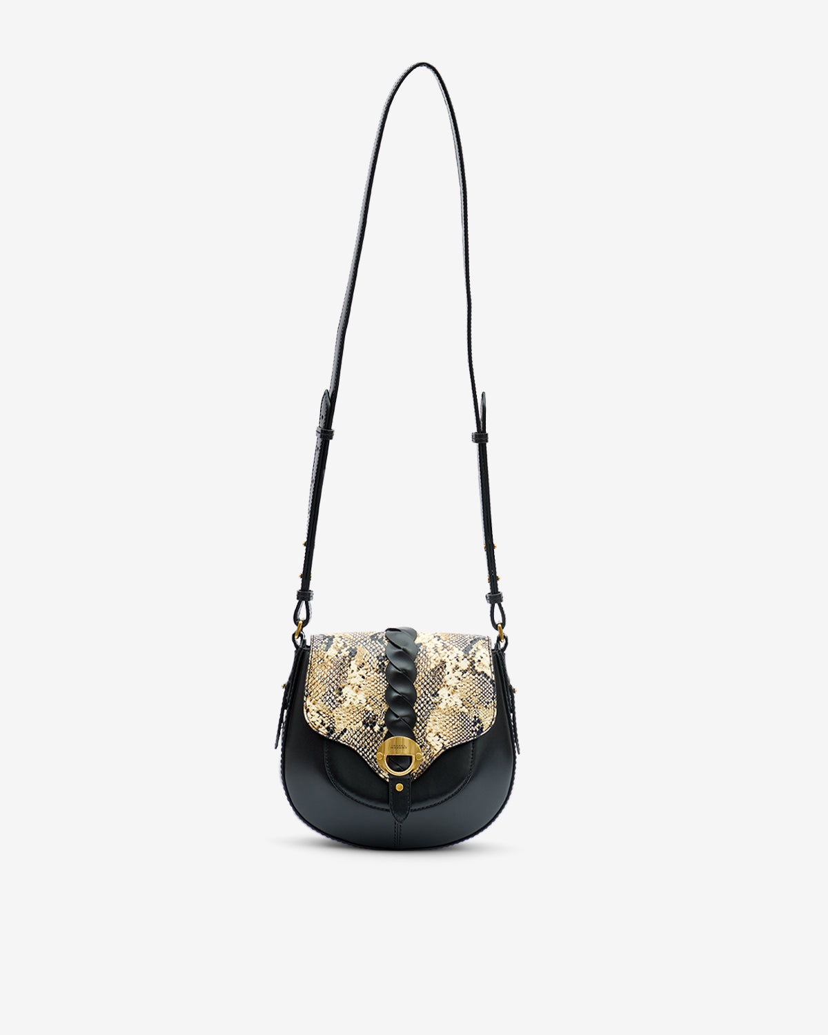 Borsa a tracolla altay small in pelle - Black-beige - Woman - 6