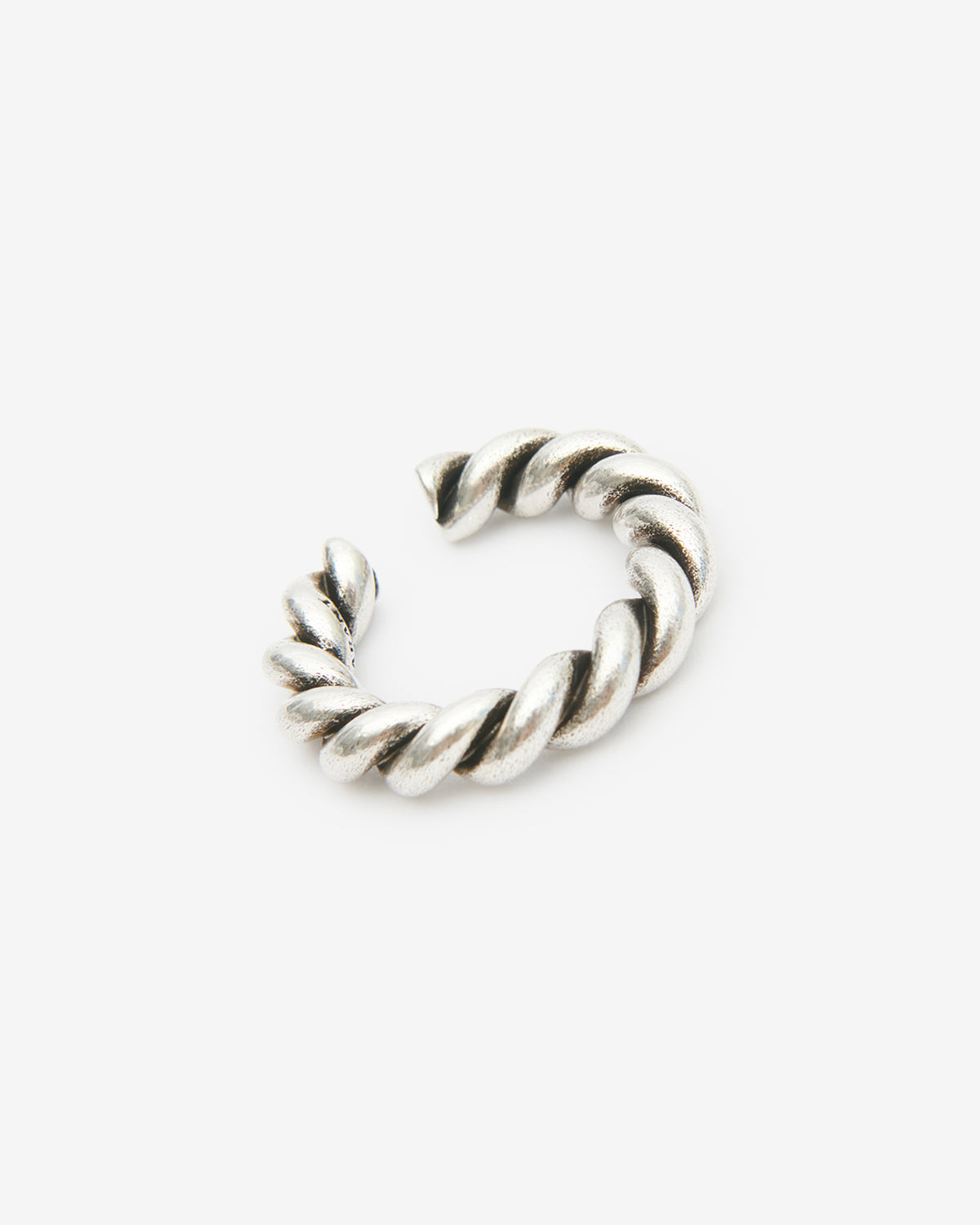 Anello tondo roy in ottone intrecciato - Argento - Man - 3