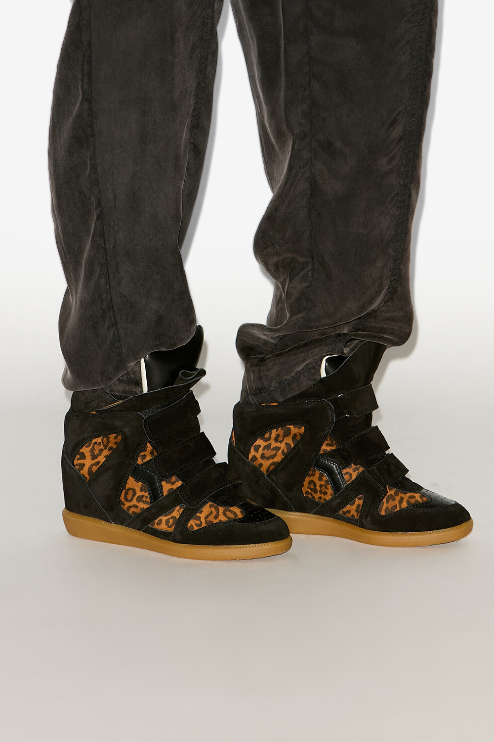 Sneakers con zeppa bekett in pelle - Leopard - Woman - 5