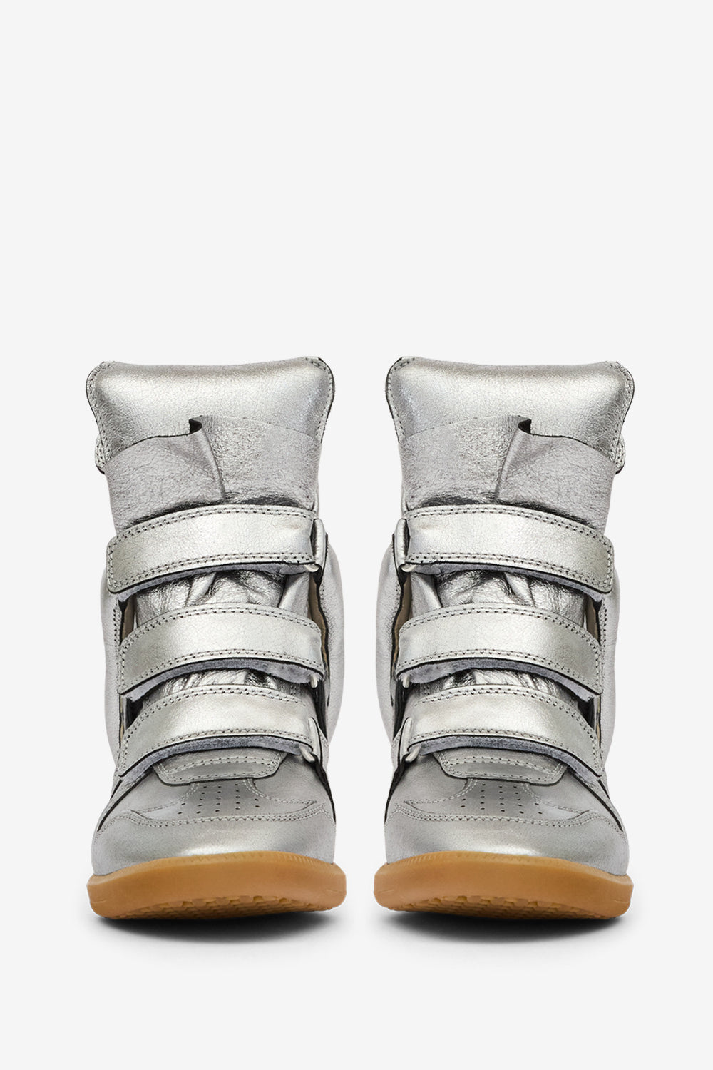 Sneakers con zeppa bekett in pelle - Gun metal - Woman - 4