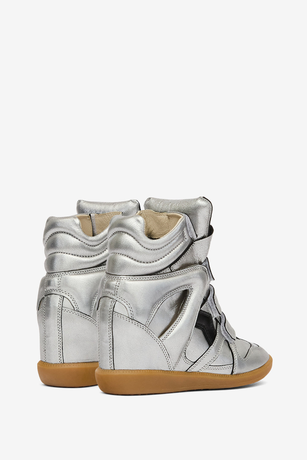 Sneakers con zeppa bekett in pelle - Gun metal - Woman - 2