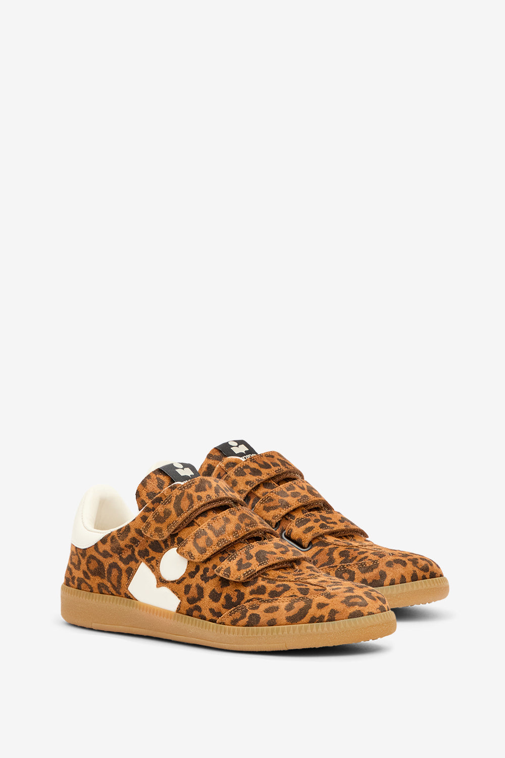 Beth 프린트 스웨이드 송아지 가죽 로우탑 스니커즈 - Leopard-ecru - Woman - 3