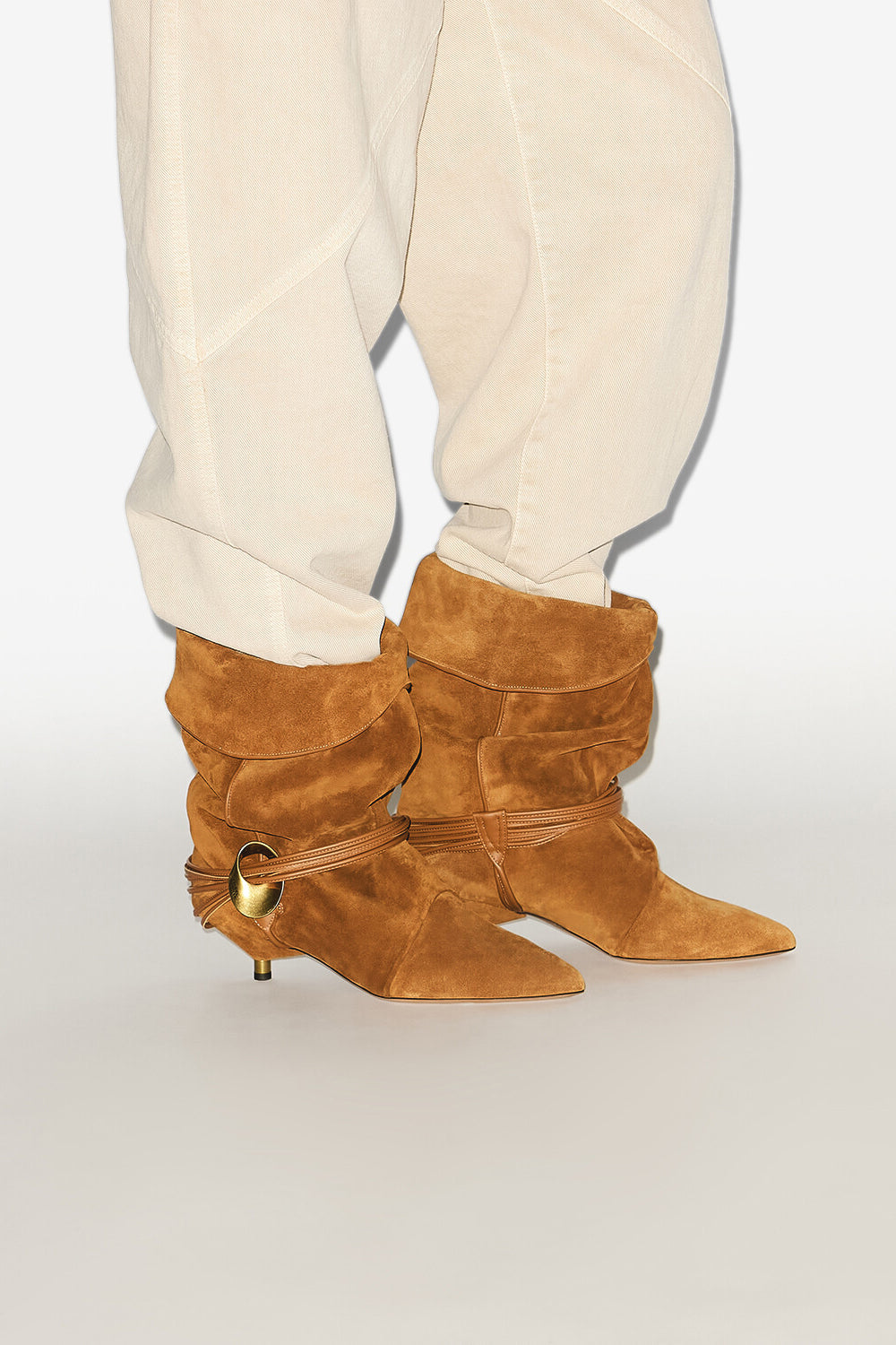 Boots edrika drapées - Cognac - Woman - 5