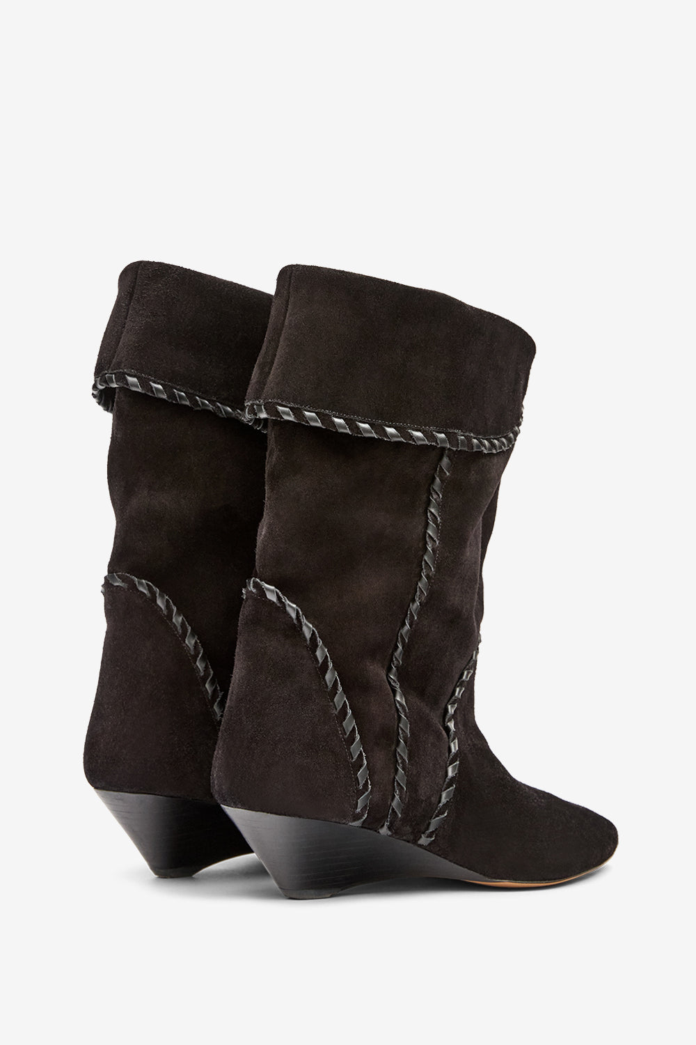 Boots edoa en cuir de veau velours - Noir - Woman - 2