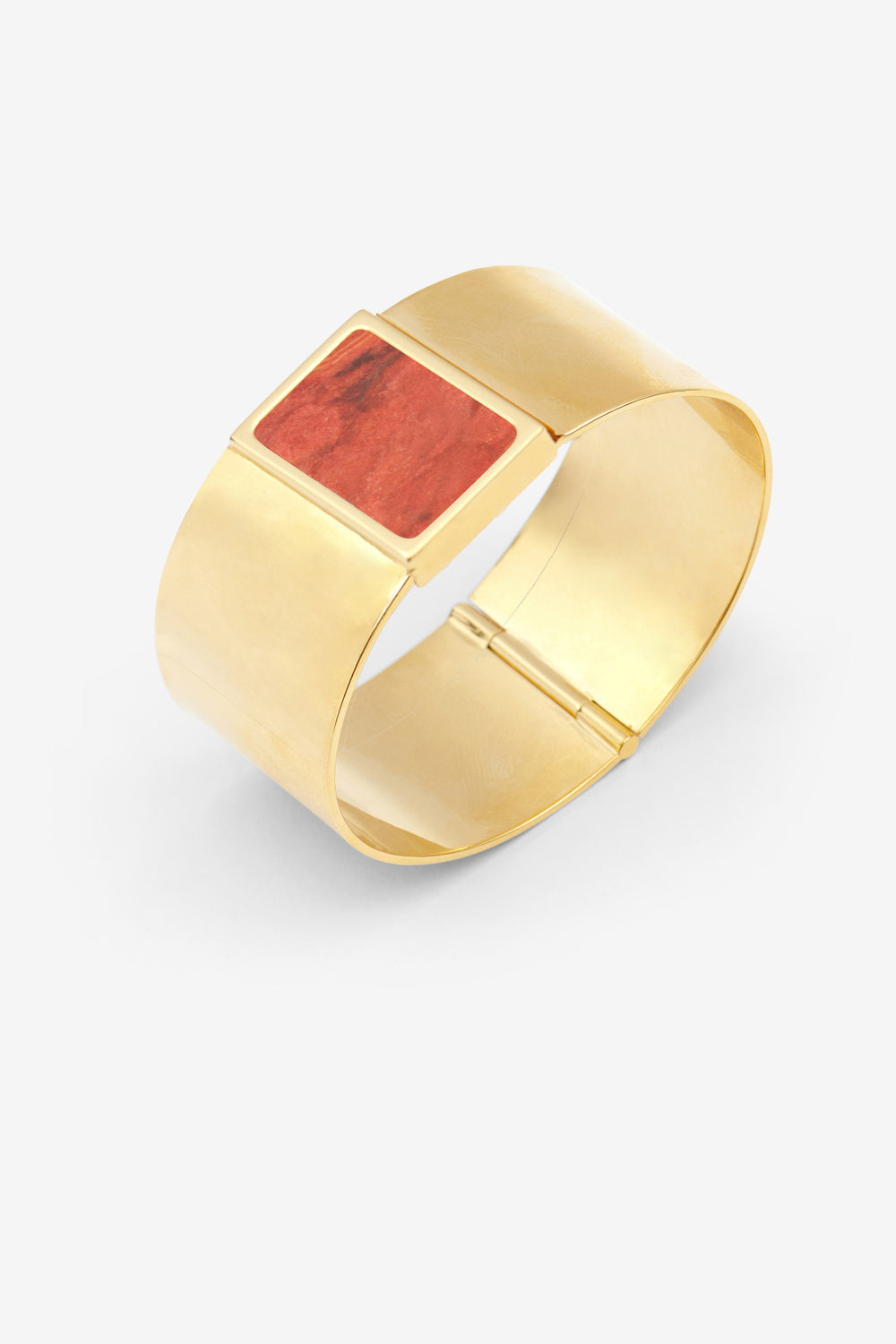 Bracelet manchette halona en laiton - Orange - Woman - 3