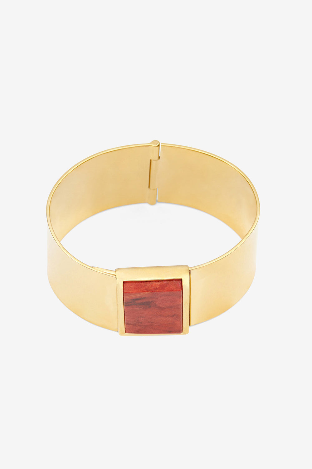 Bracelet manchette halona en laiton - Orange - Woman - 1