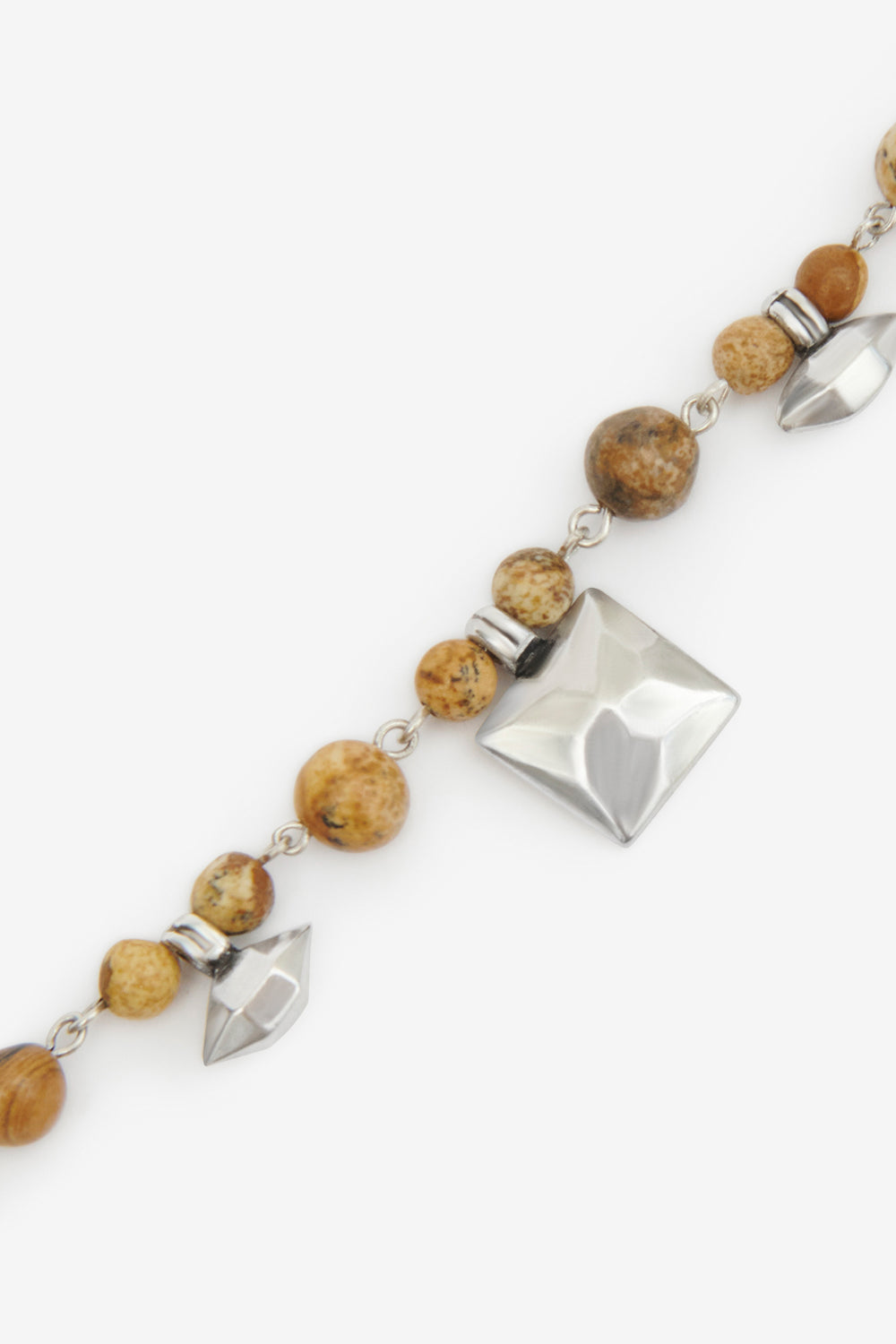 Jack natural stone bracelet - Natural and silver - Man - 3