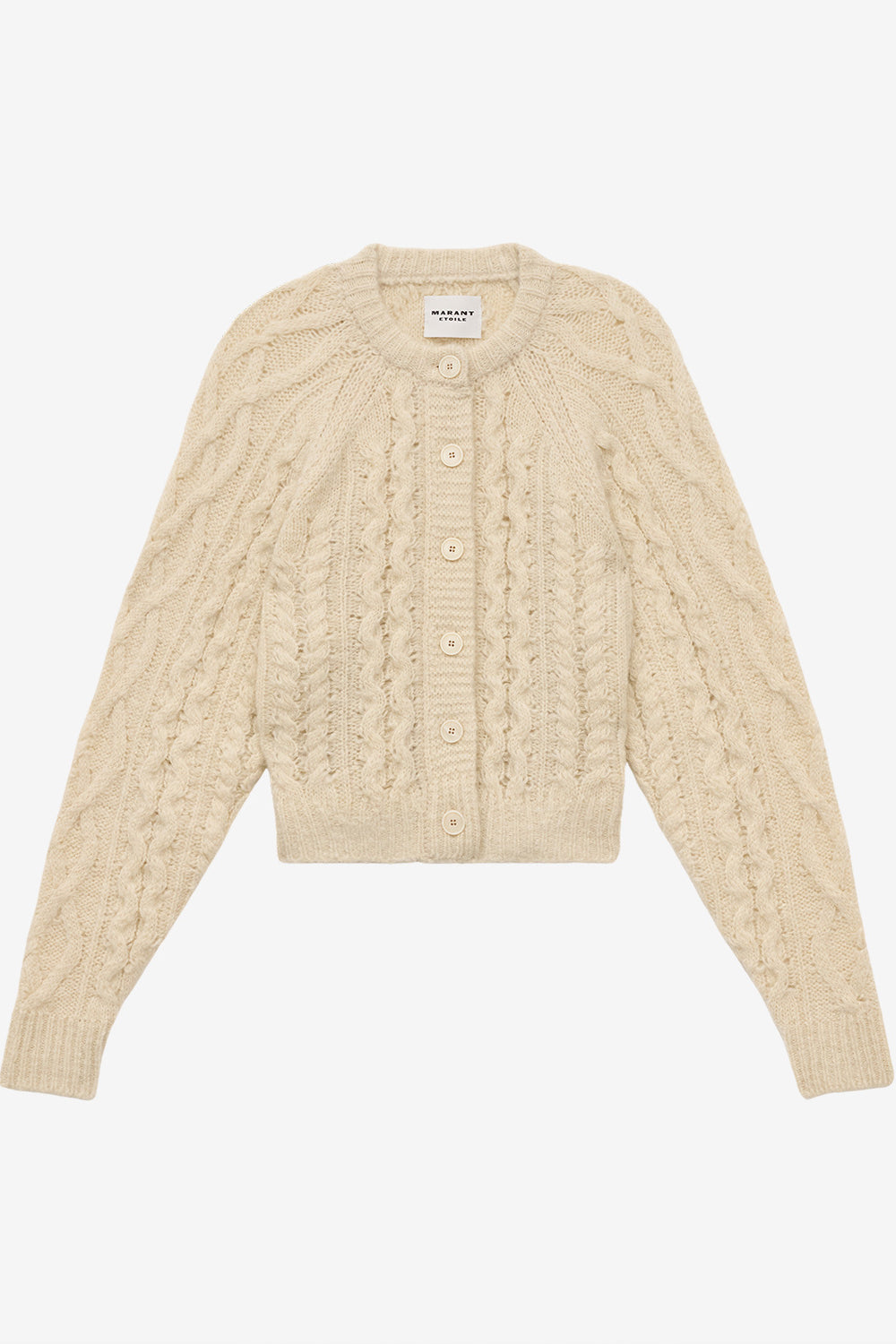 Cardigan yara en maille torsadée - Écru - Woman - 1