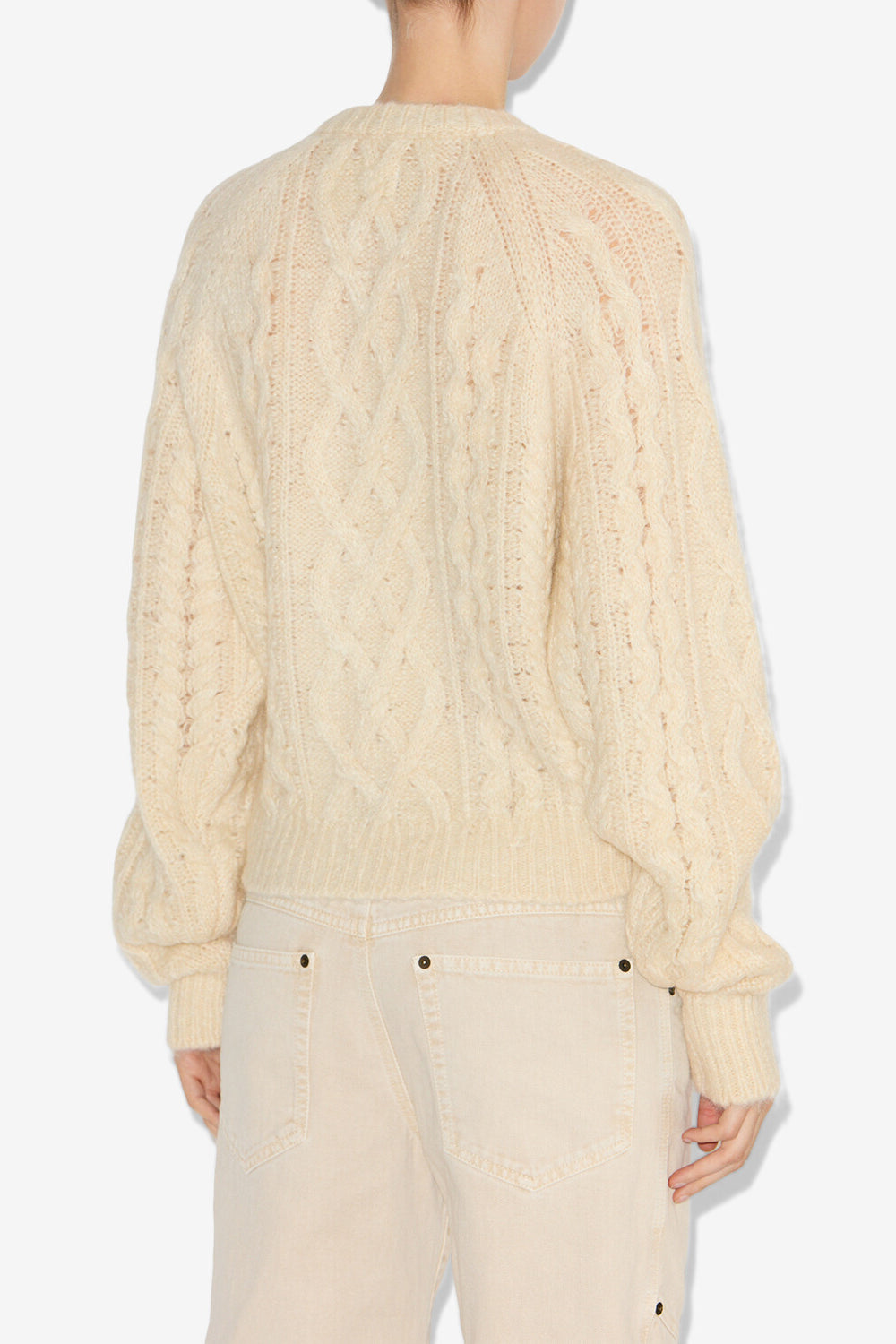Cardigan yara en maille torsadée - Écru - Woman - 5