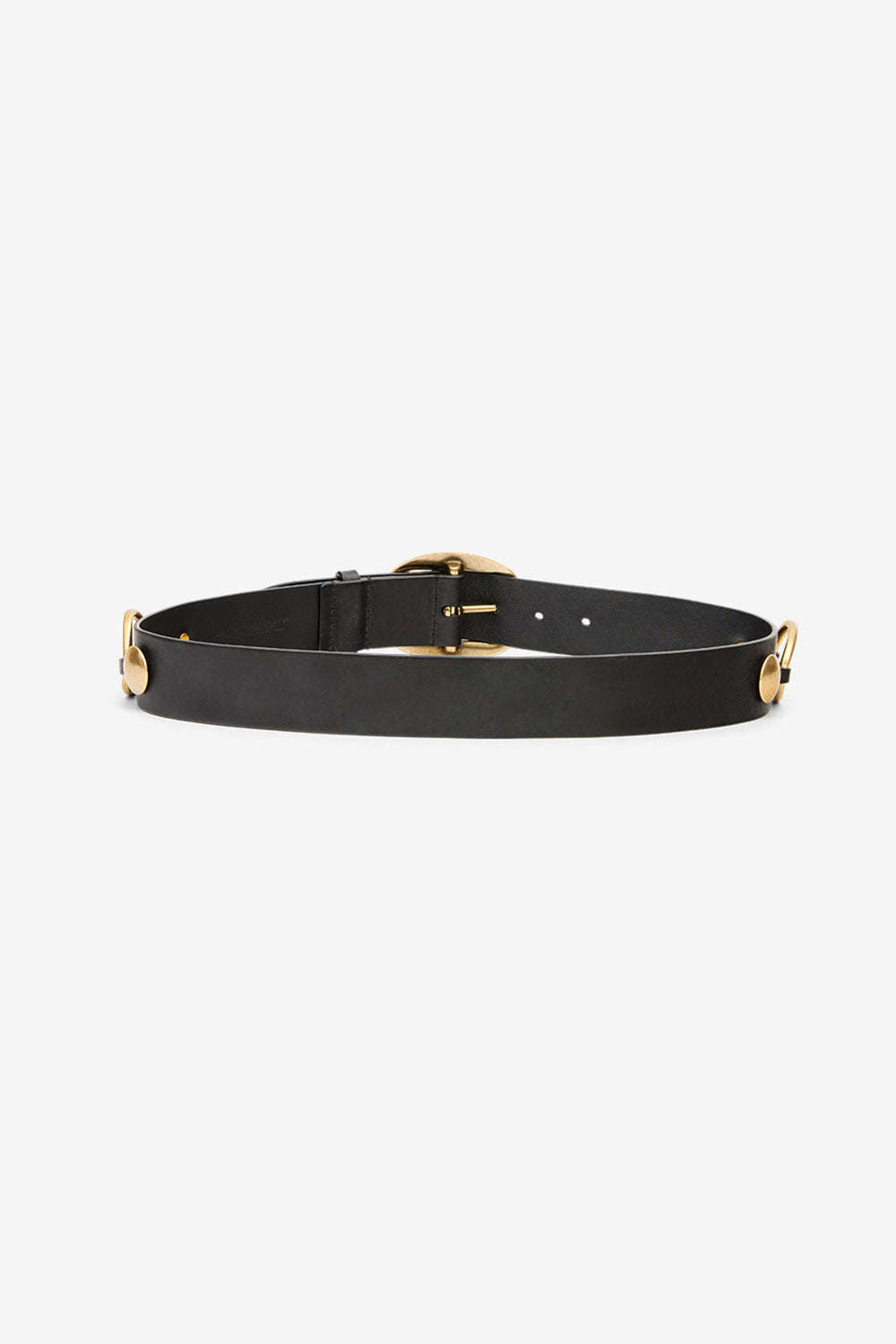 Ceinture dara en cuir et métal - Noir - Woman - 2