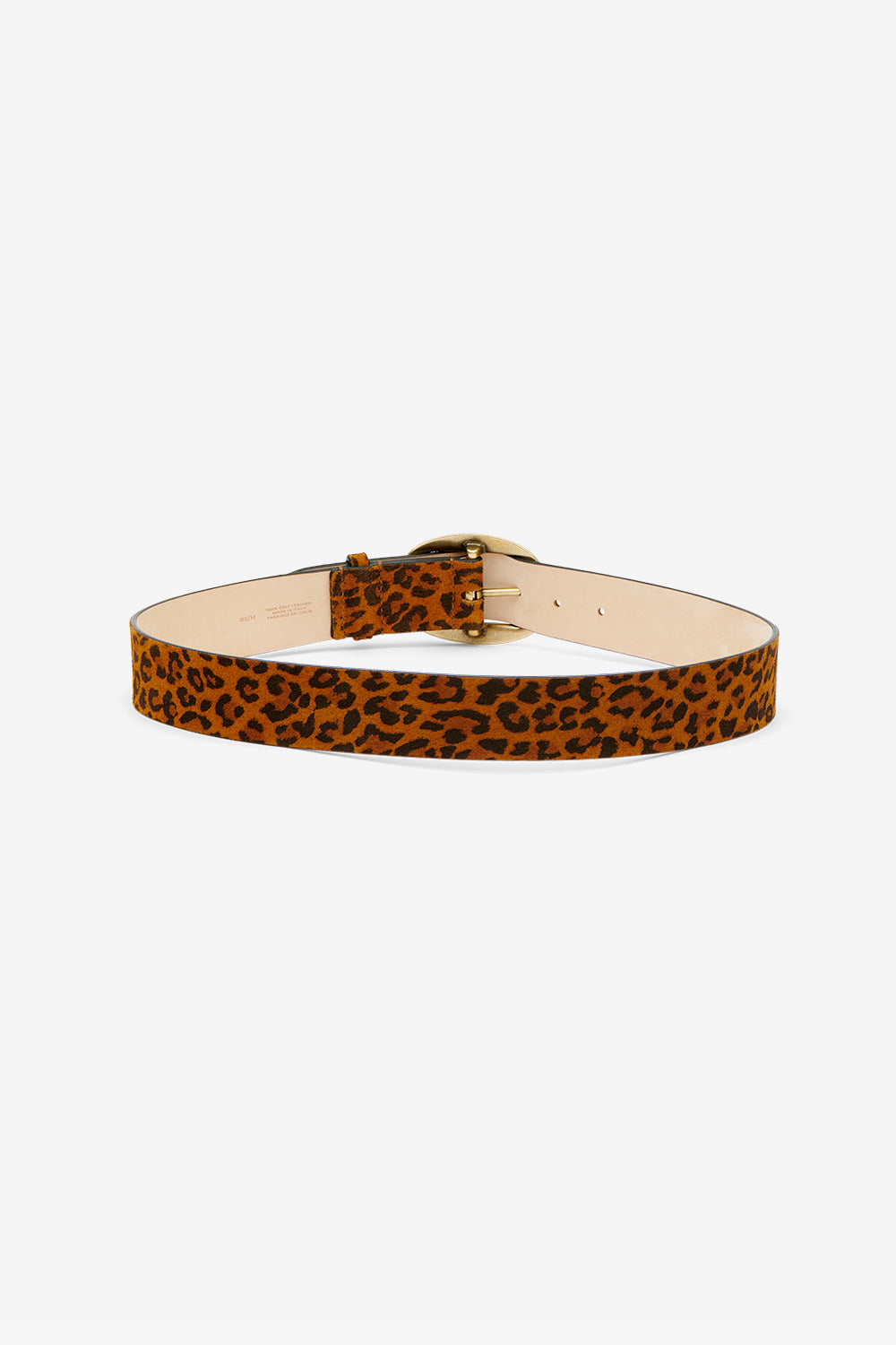Ceinture dara en cuir de veau velours - Léopard - Woman - 2