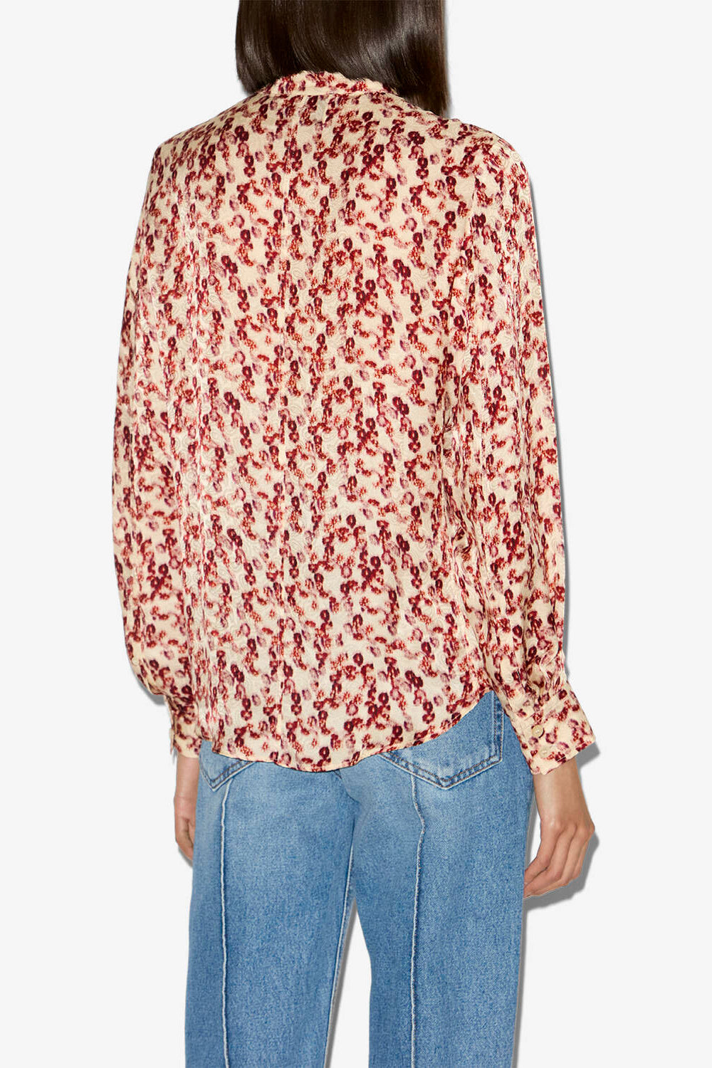 Camicia ilda in jacquard con motivo - Garnet - Woman - 4