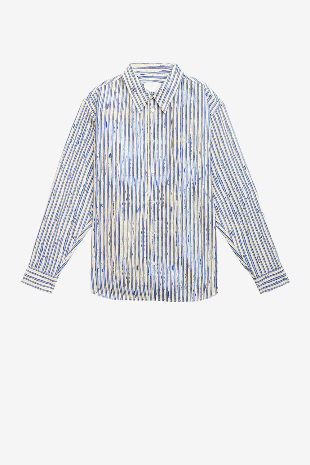 Chemise cybilio en coton rayé - Bleu - Man - 1