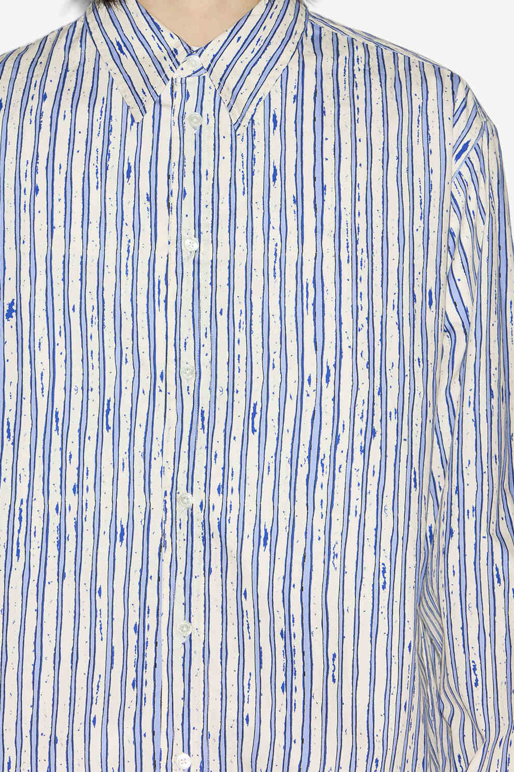 Chemise cybilio en coton rayé - Bleu - Man - 3
