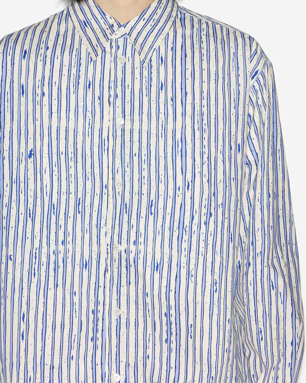 Camicia cybilio in cotone a righe - Blu - Man - 2