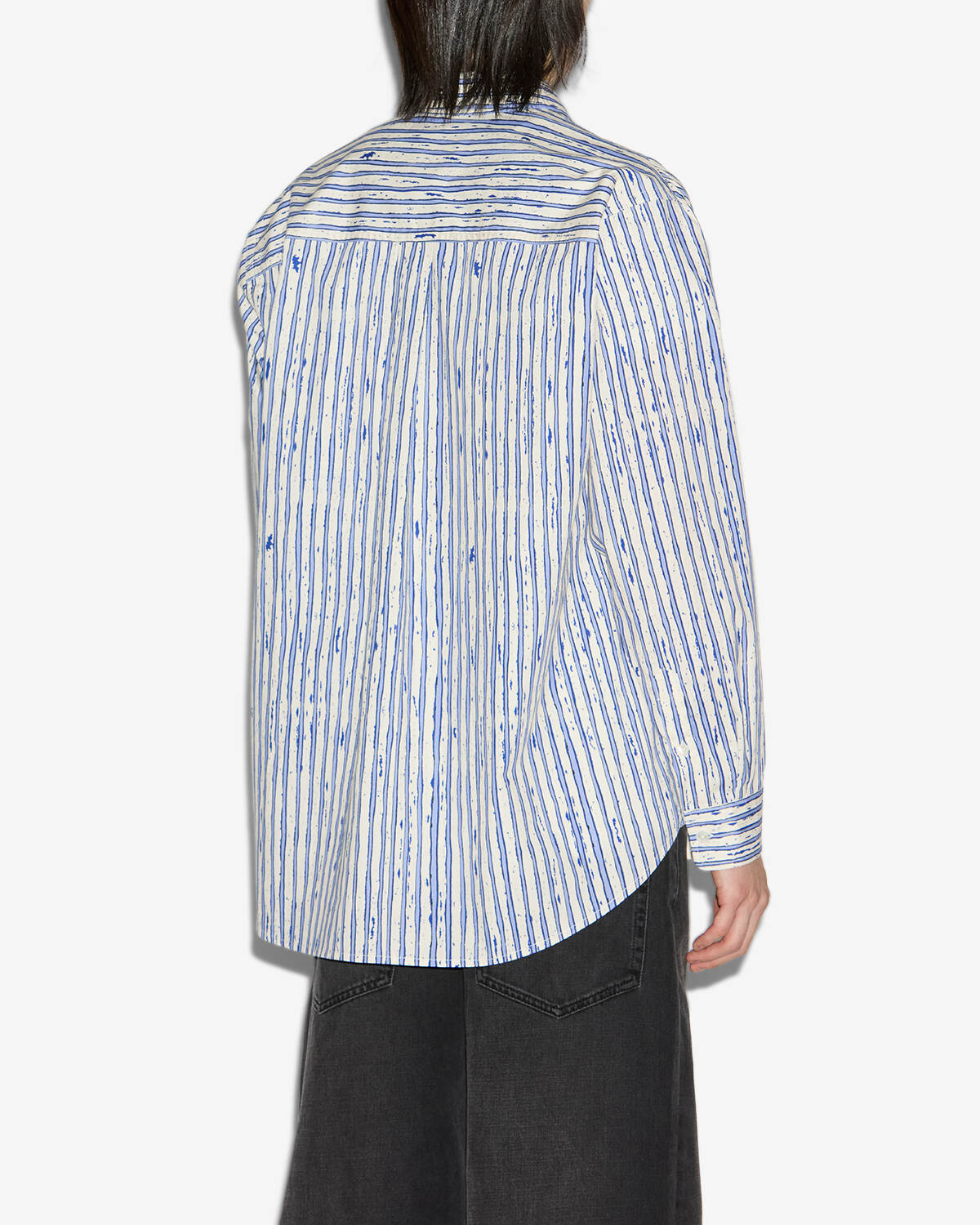 Camicia cybilio in cotone a righe - Blu - Man - 4