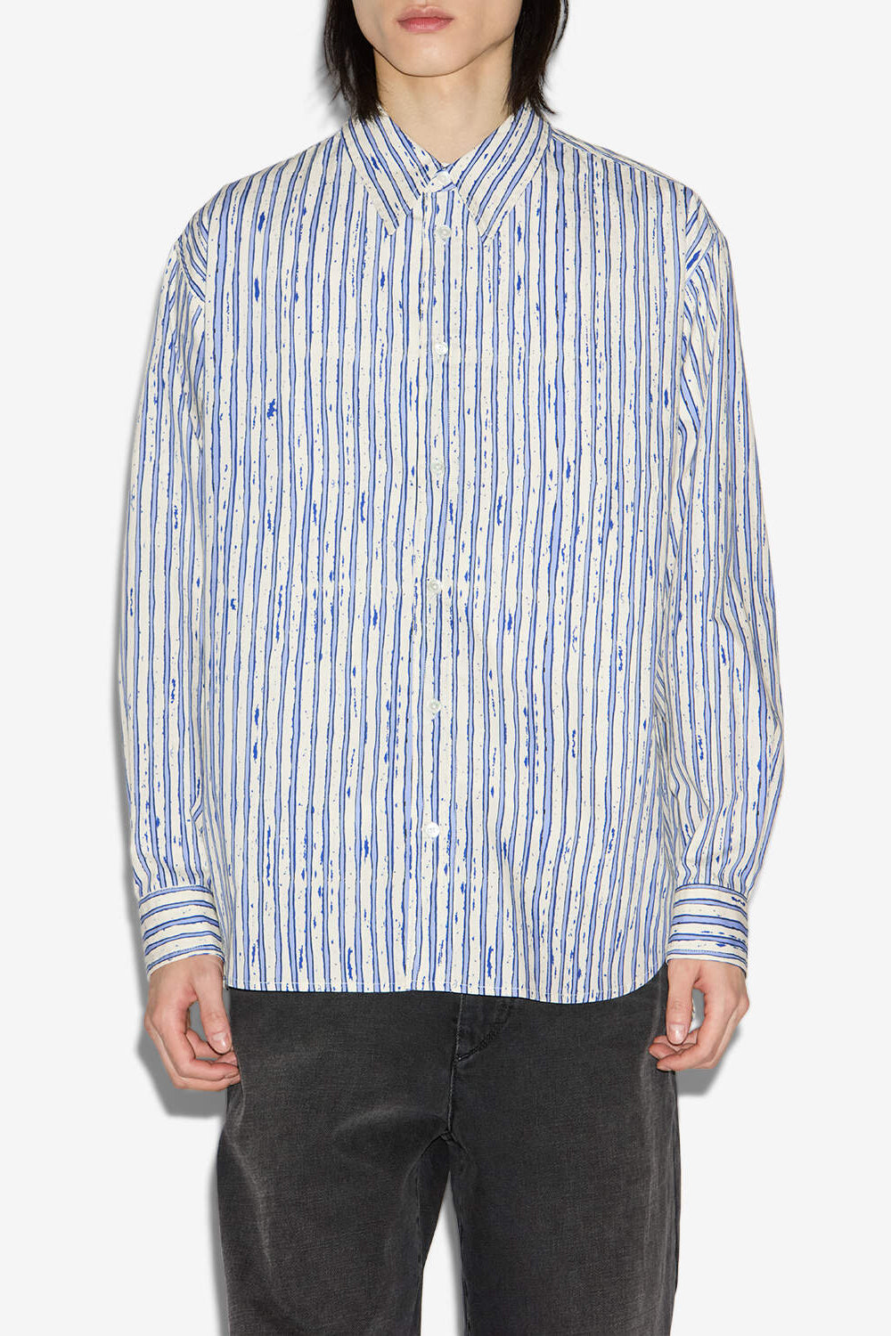 Chemise cybilio en coton rayé - Bleu - Man - 4