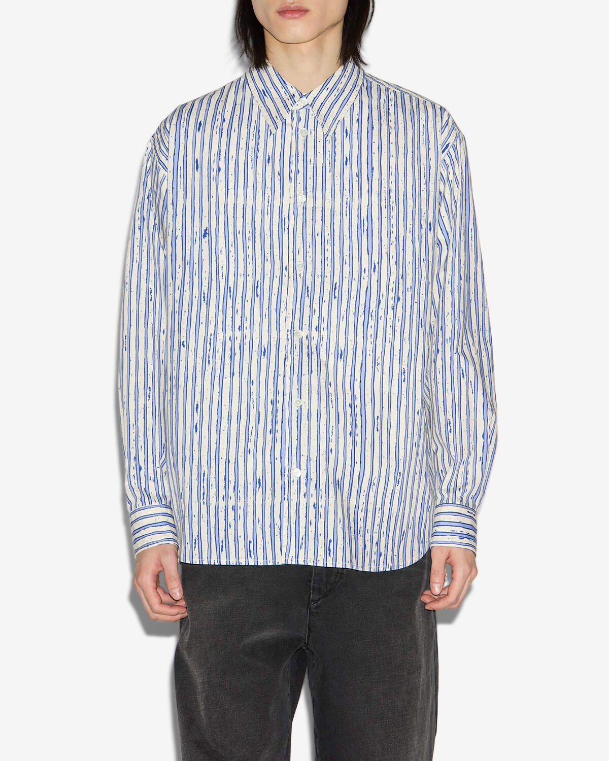 Camicia cybilio in cotone a righe - Blu - Man - 3