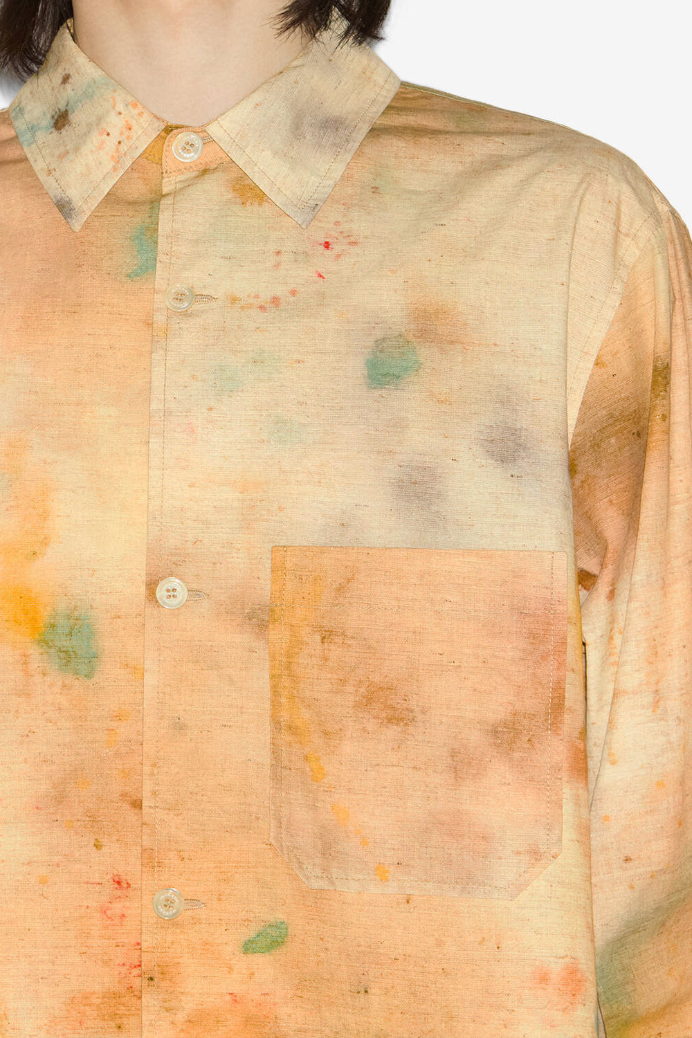 Chemise yacine en coton peint - Beige - Man - 3