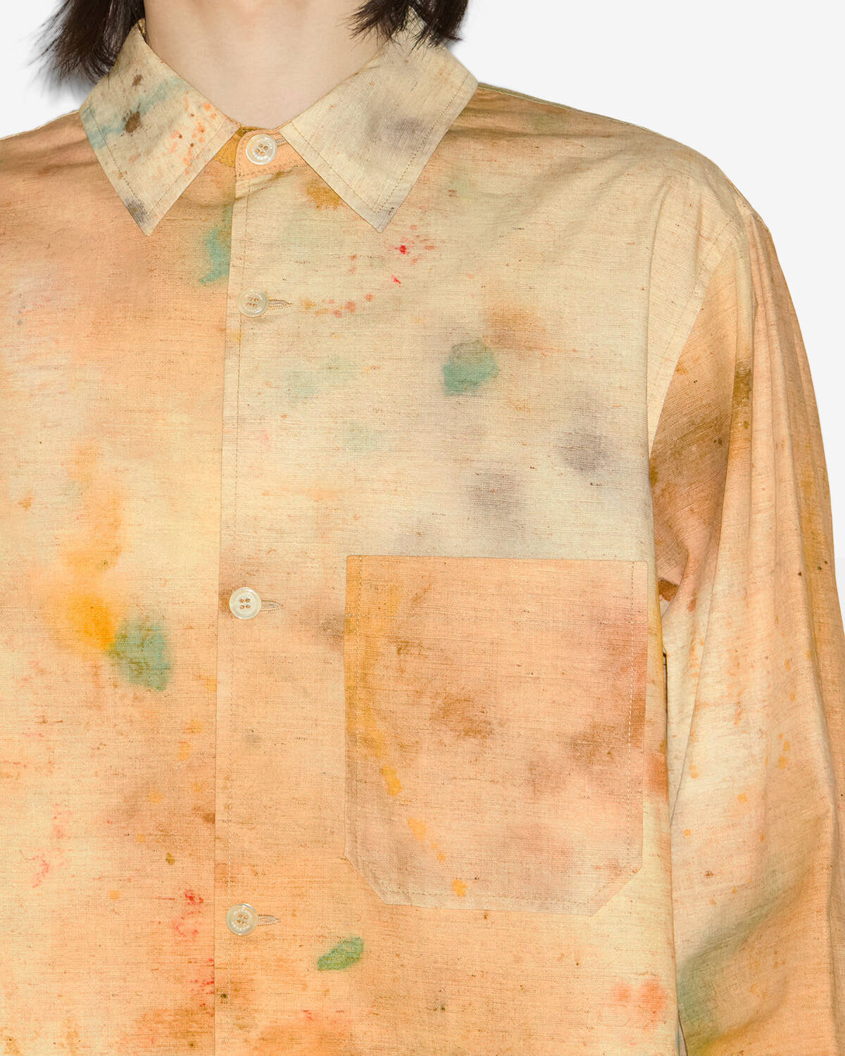 Camicia yacine in cotone colorato - Beige - Man - 2