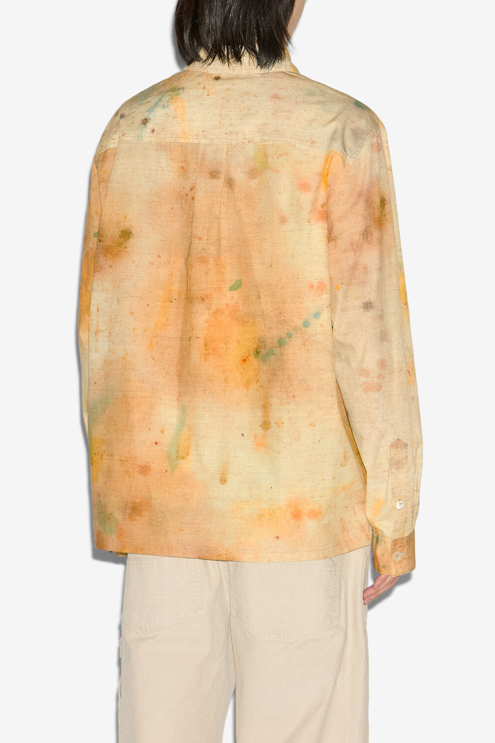Chemise yacine en coton peint - Beige - Man - 5