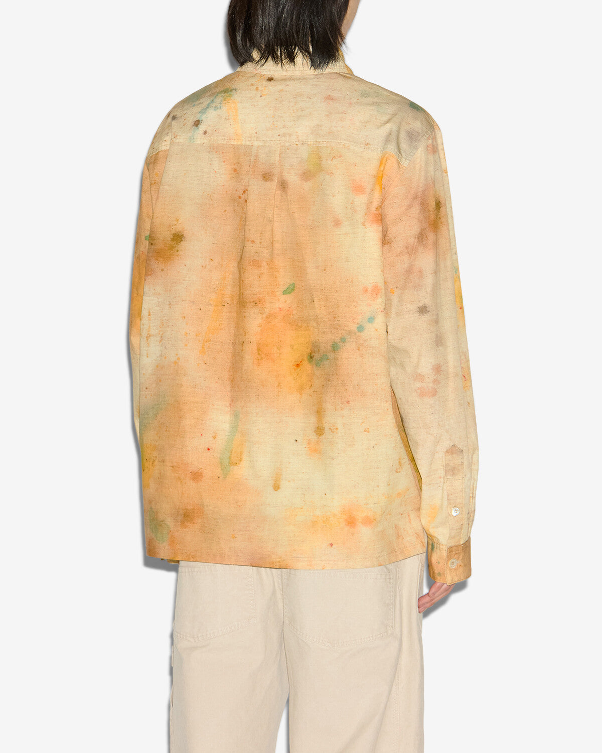 Camicia yacine in cotone colorato - Beige - Man - 4