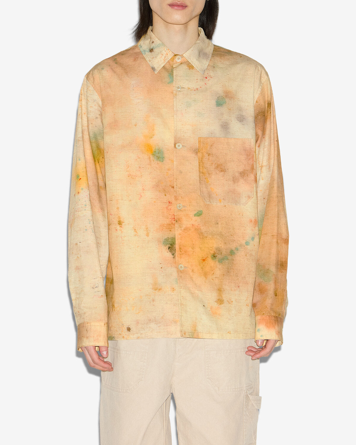 Camicia yacine in cotone colorato - Beige - Man - 3