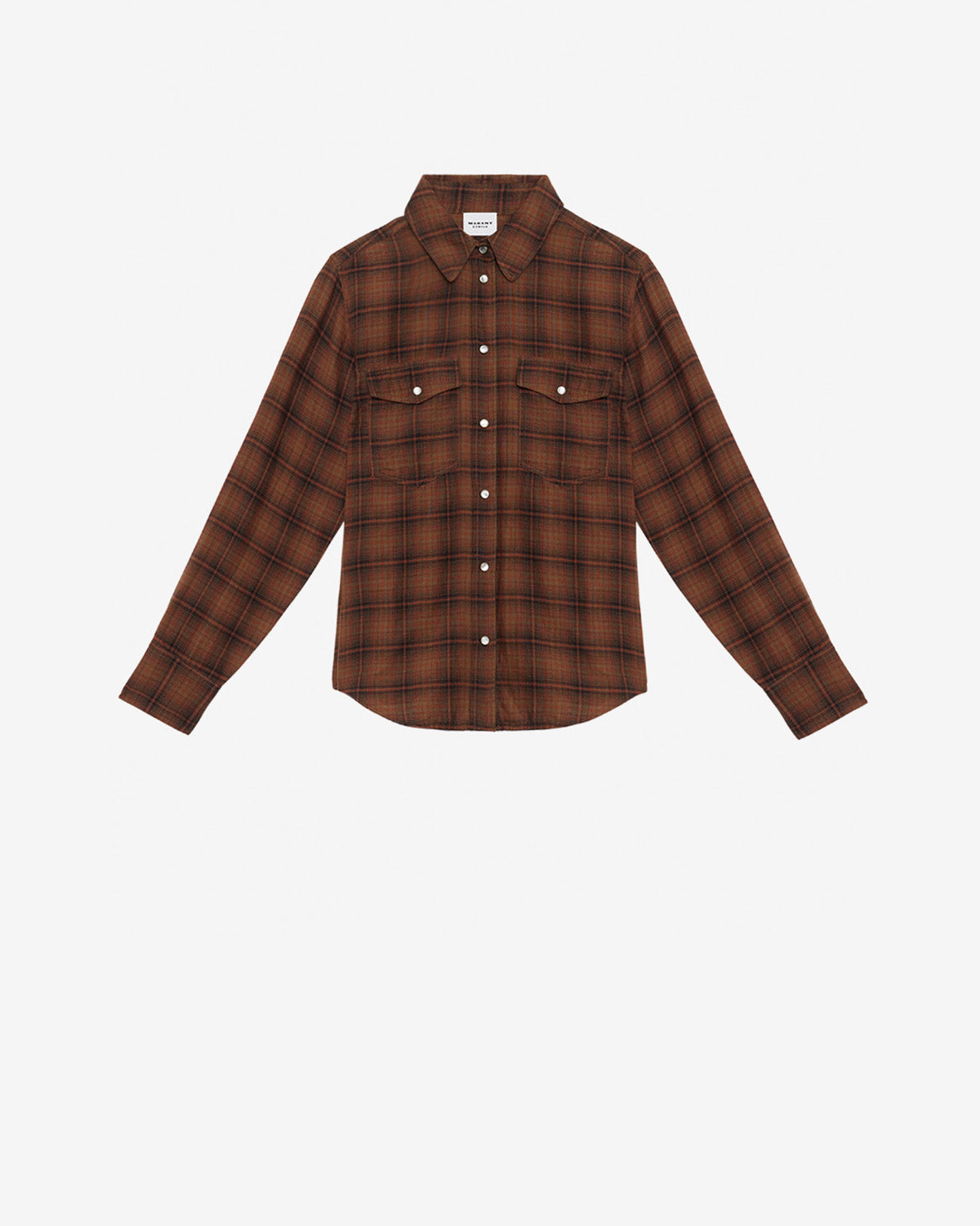 Camicia yalisa in cotone a quadri - Dark bronze - Woman - 5