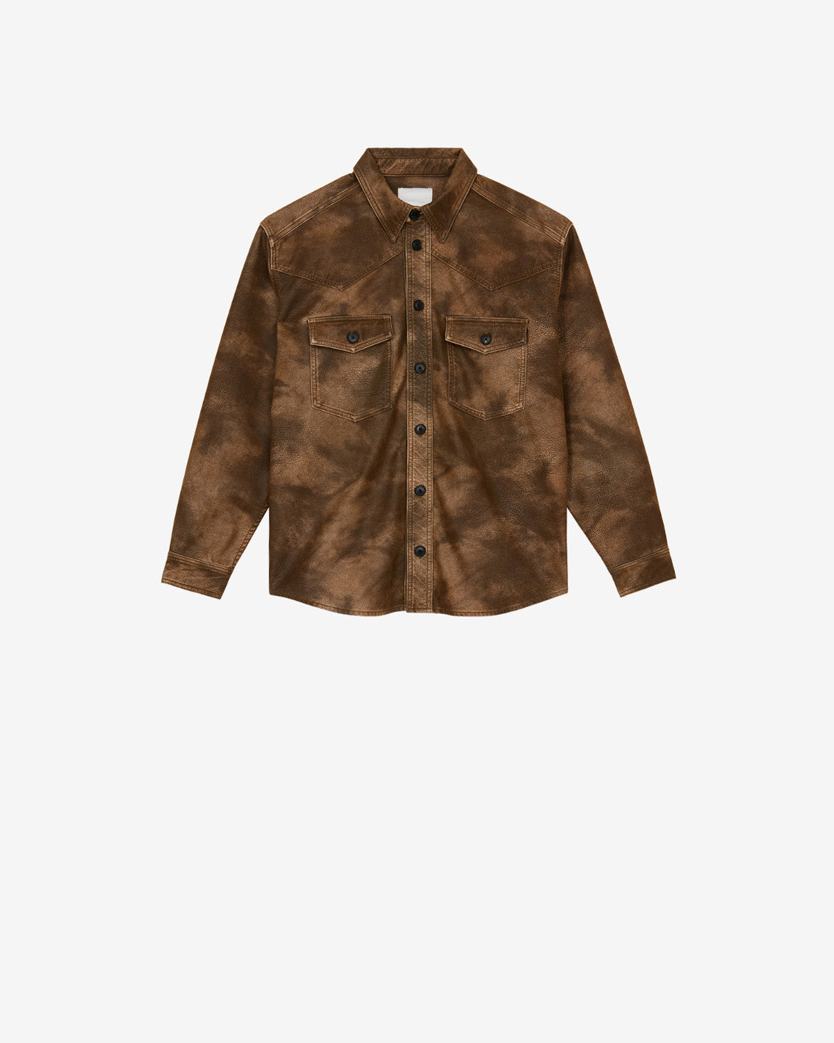 Camisa kadrian de piel sintética - Tabacco - Man - 5