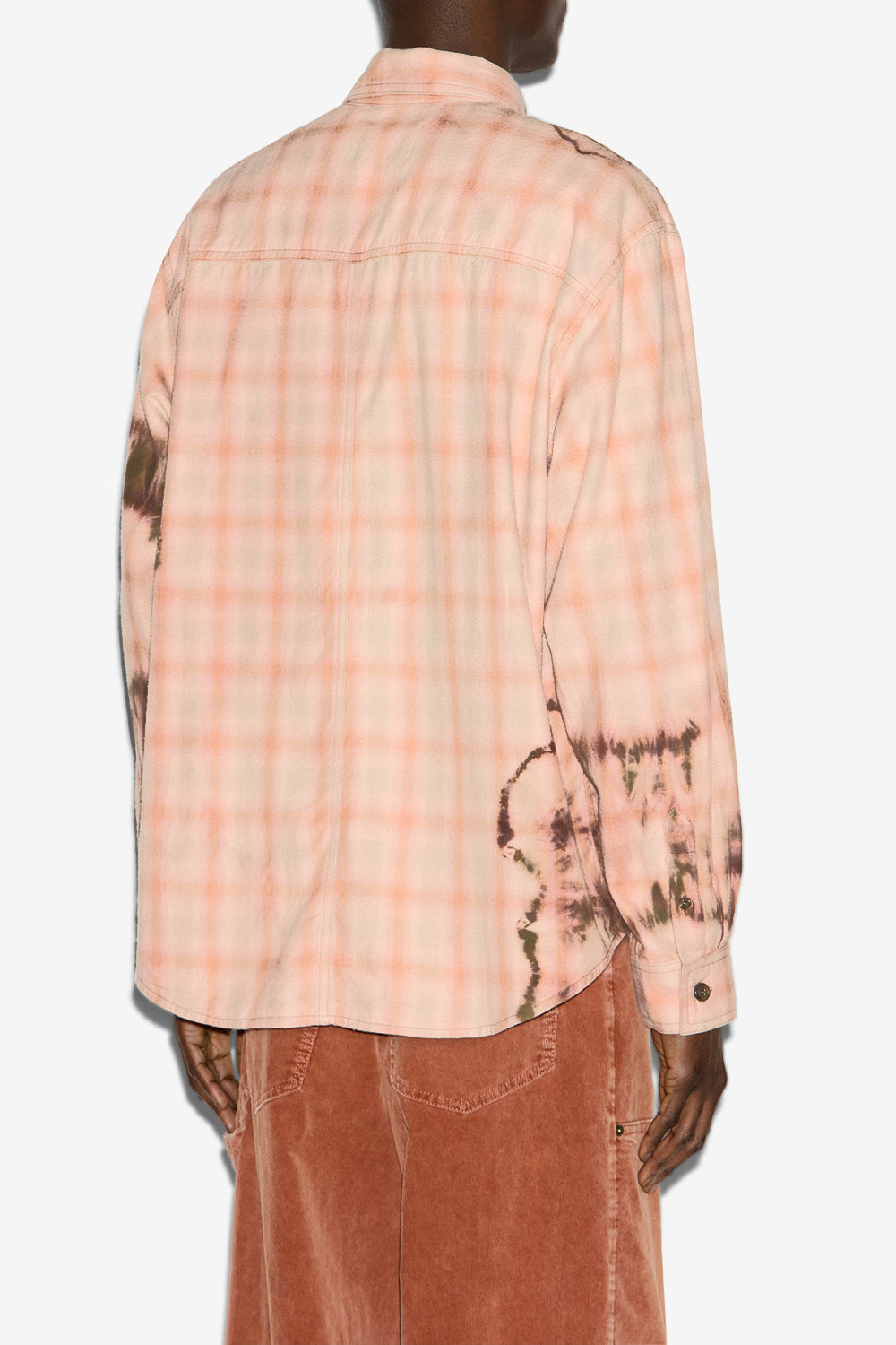 Chemise suli à carreaux et tie and dye - Faded peach - Man - 5