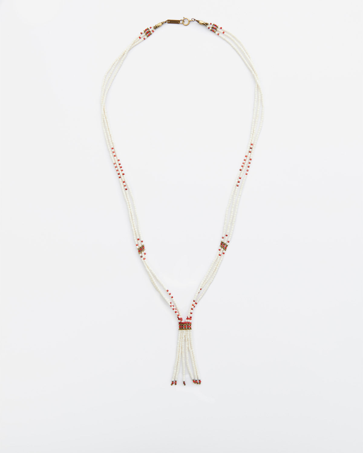 Collier sean en perles  - Écru-bronze - Man - 1