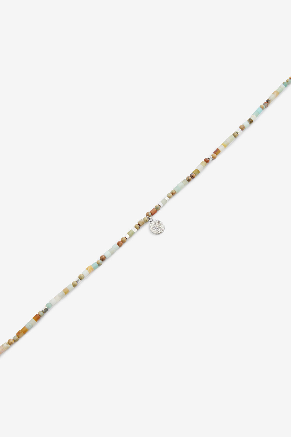 Collana pierce con perle e ciondolo - Pastel green-silver - Man - 3