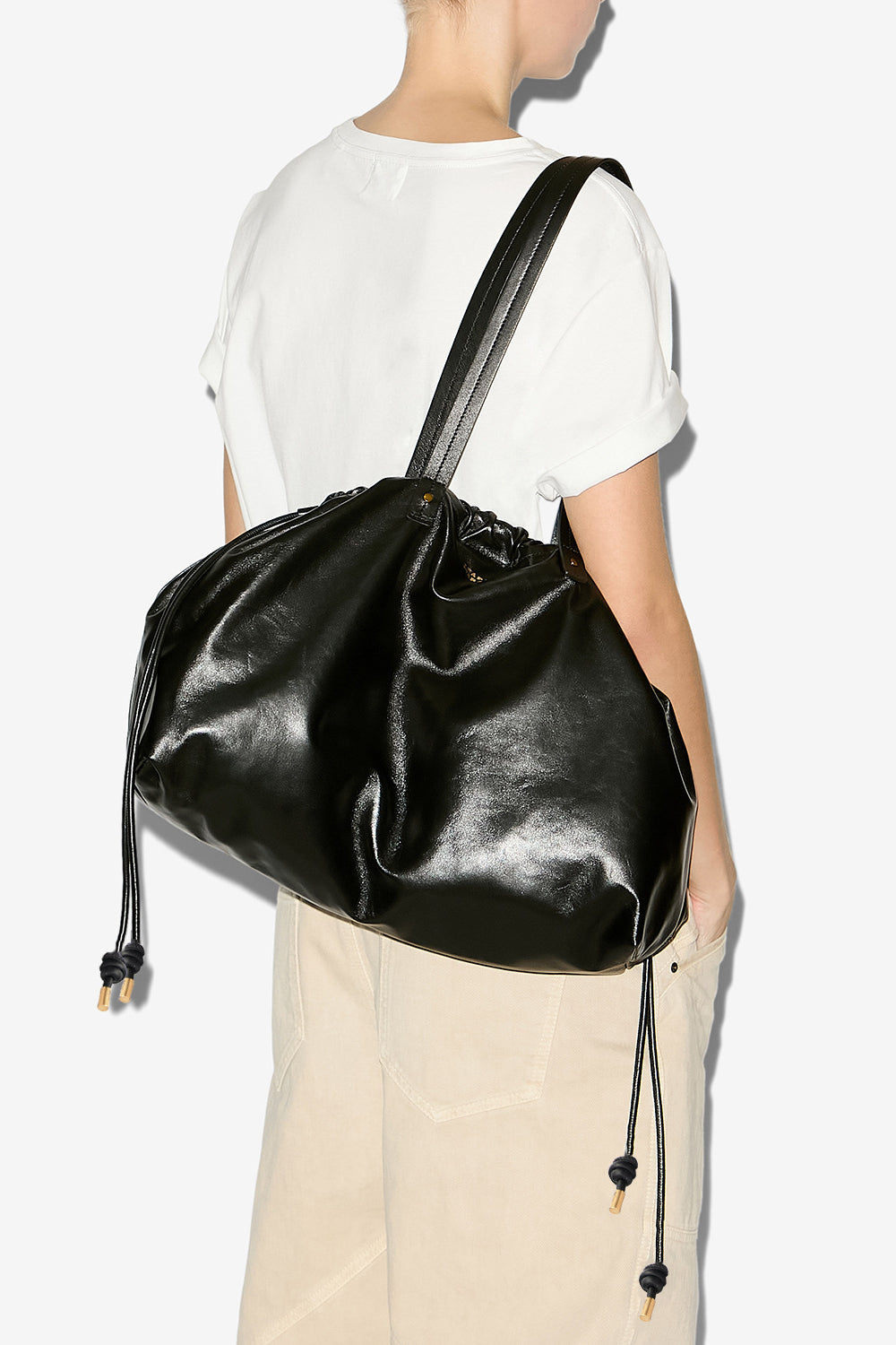 Silven e/w シャイニーレザー製 トートバッグ - 黒 - Woman - 2