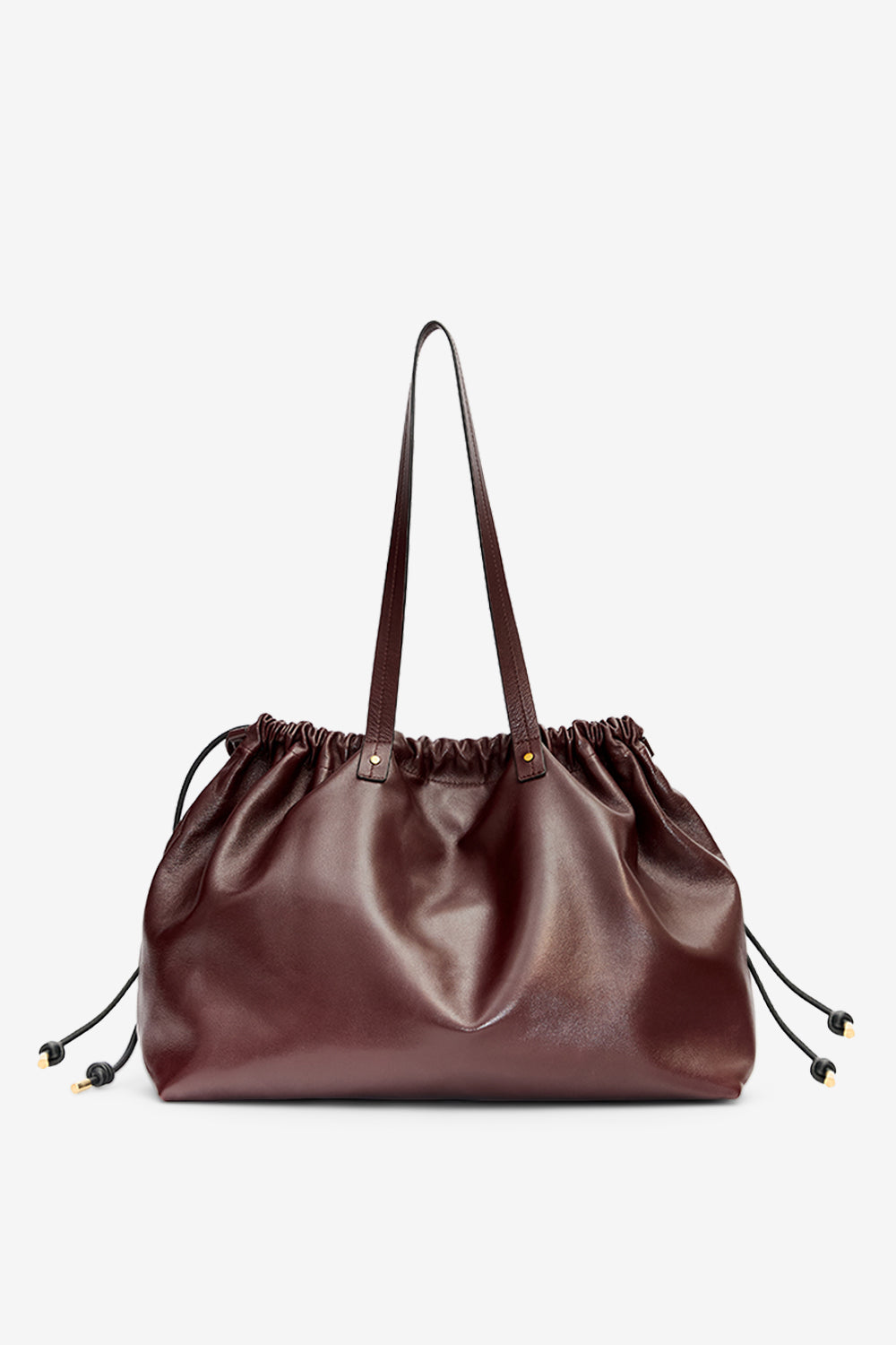 Silven e/w シャイニーレザー製 トートバッグ - ボルドー - Woman - 2