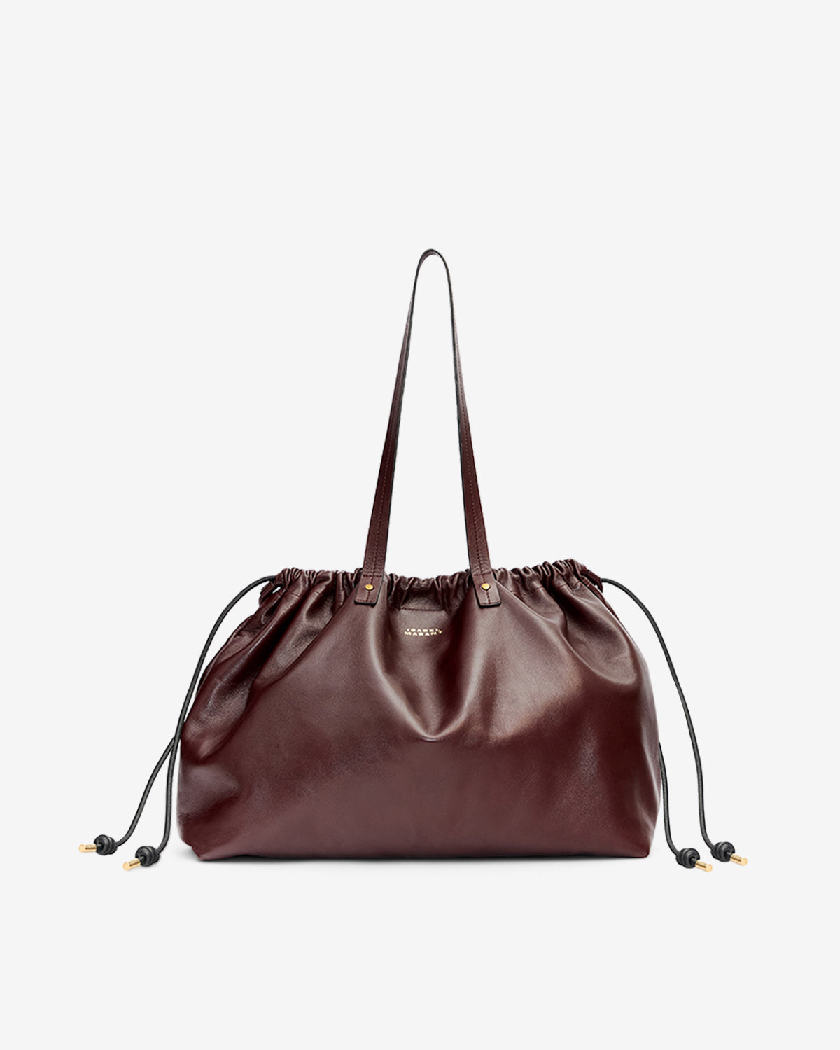 Tote bag silven e/w aus glänzendem leder - Bordeaux - Woman - 1