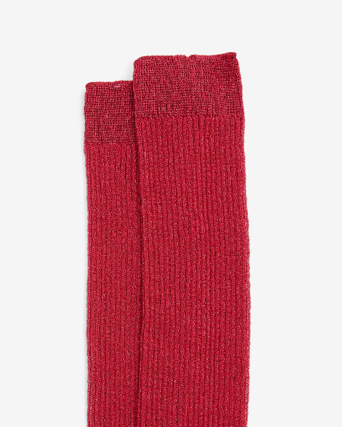 Hohe socken loula aus lurex - Himbeere - Woman - 2