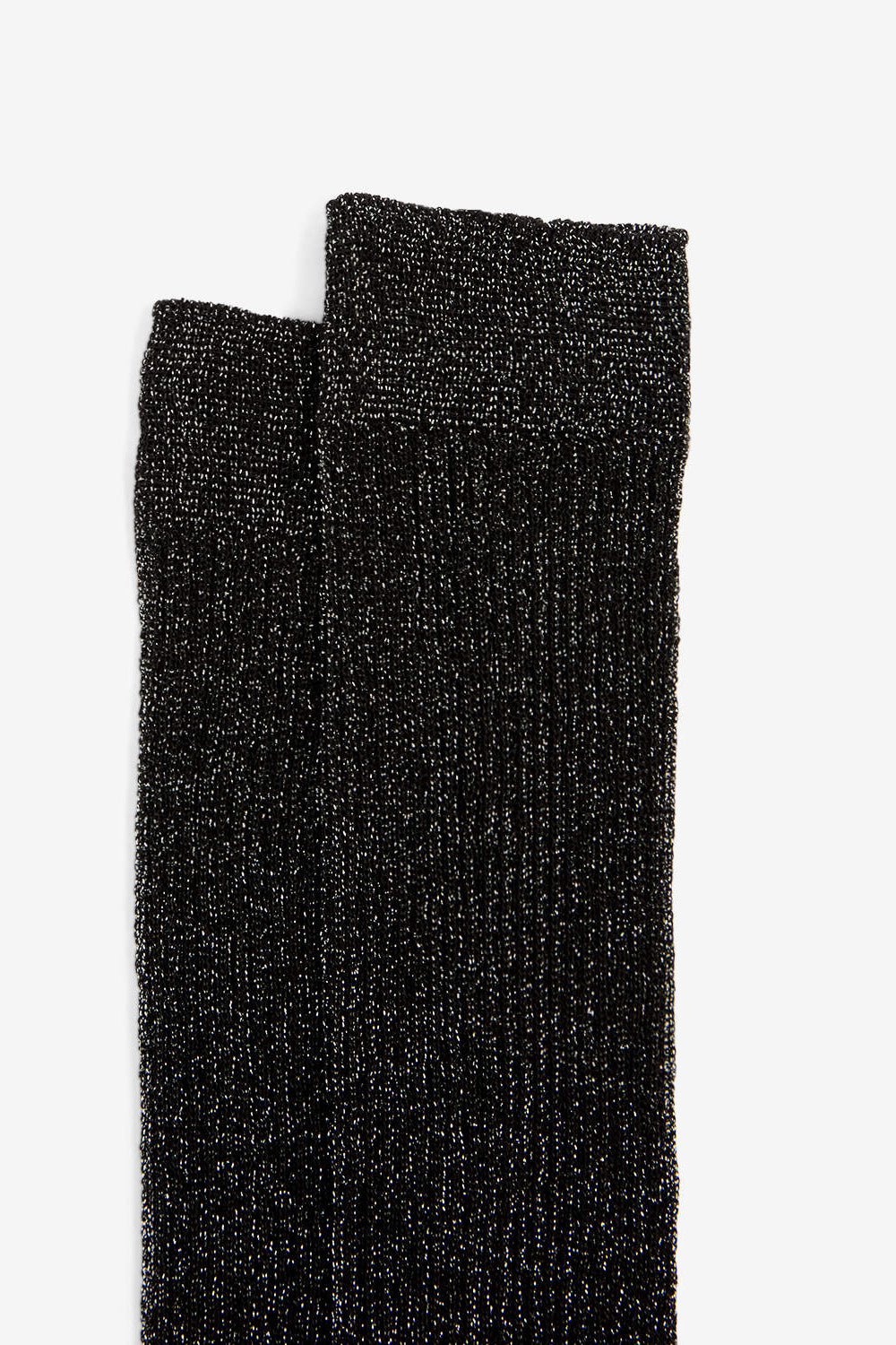 Chaussettes hautes loula en lurex - Noir et argenté - Woman - 2