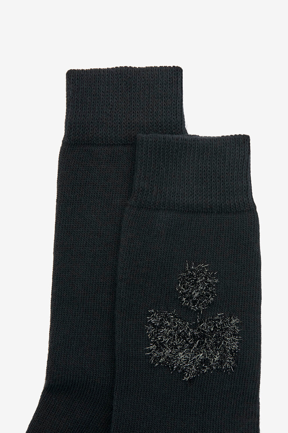 Chaussettes hautes en maille fine sourya - Noir - Woman - 2