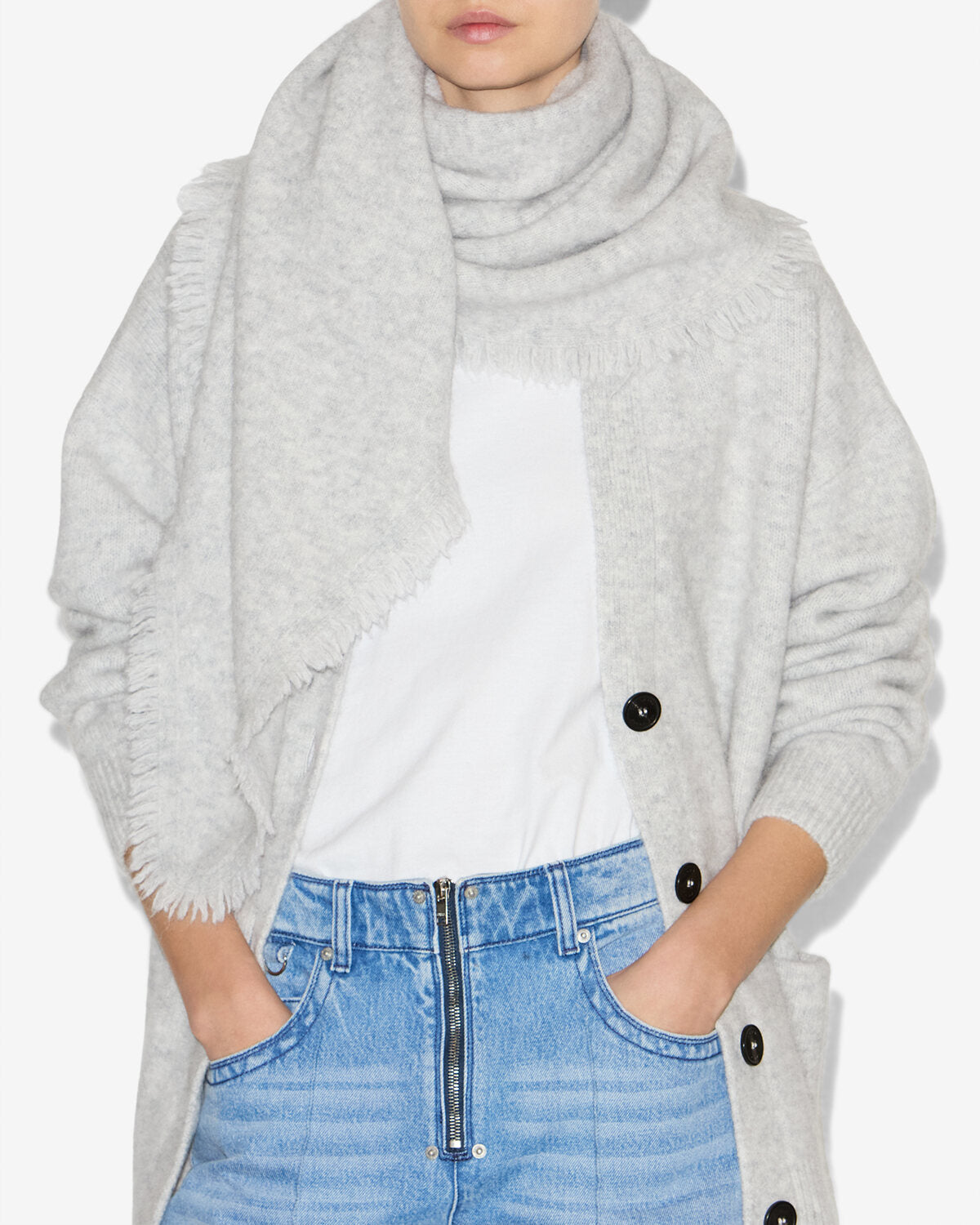 Echarpe penina Woman Gris clair 1