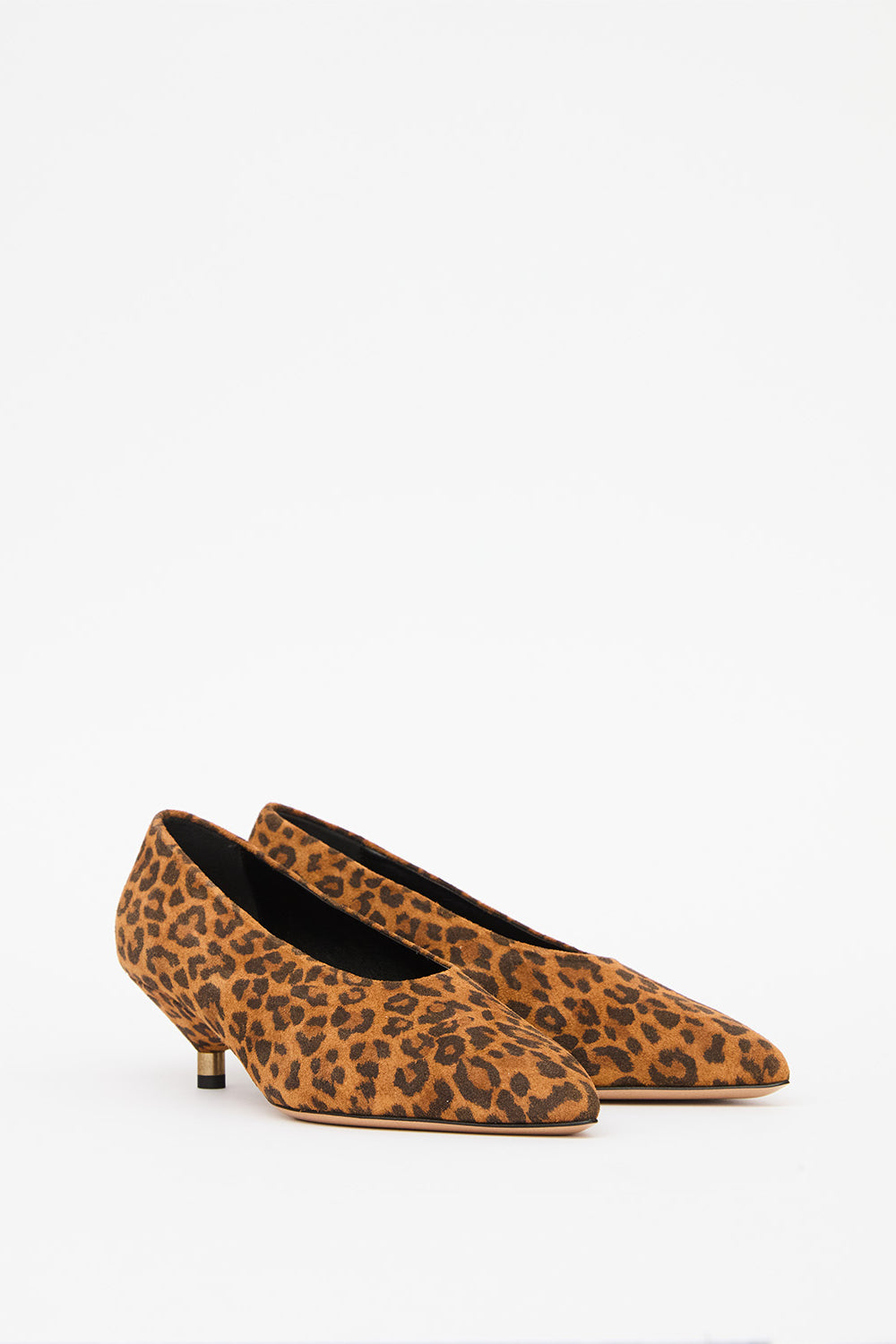 Ebisa printed suede calfskin leather pumps - Leopard - Woman - 3