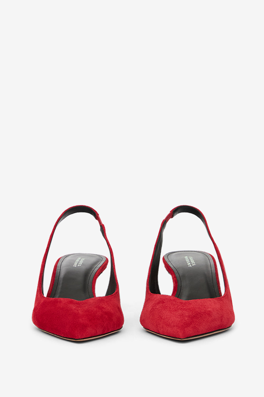 Padim high-heeled slingback suede leather pumps - Scarlet red - Woman - 4