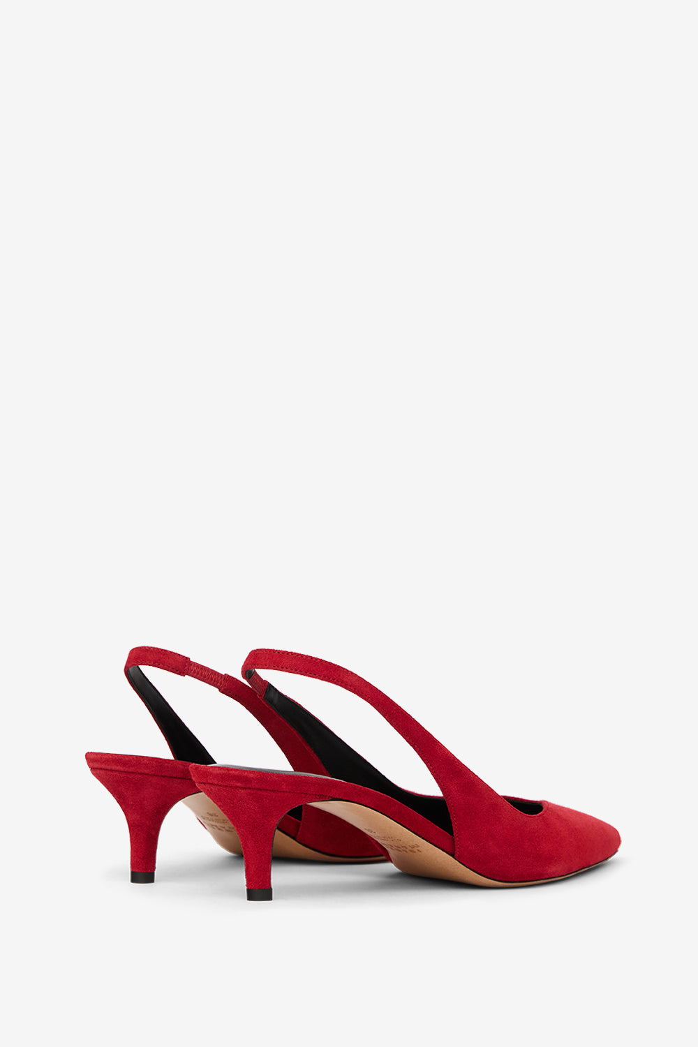 Padim high-heeled slingback suede leather pumps - Scarlet red - Woman - 2