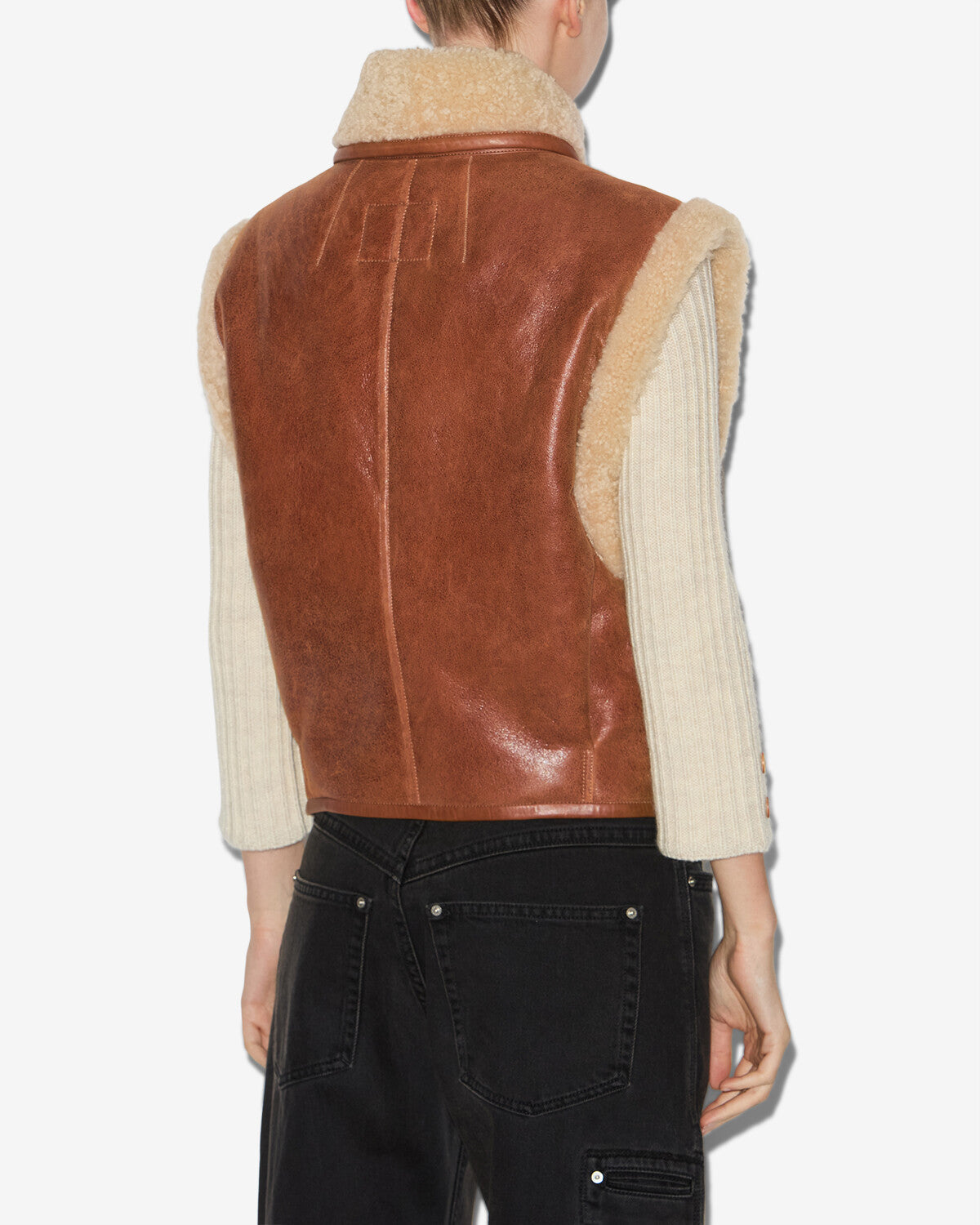 Alime vest Woman Cognac 4