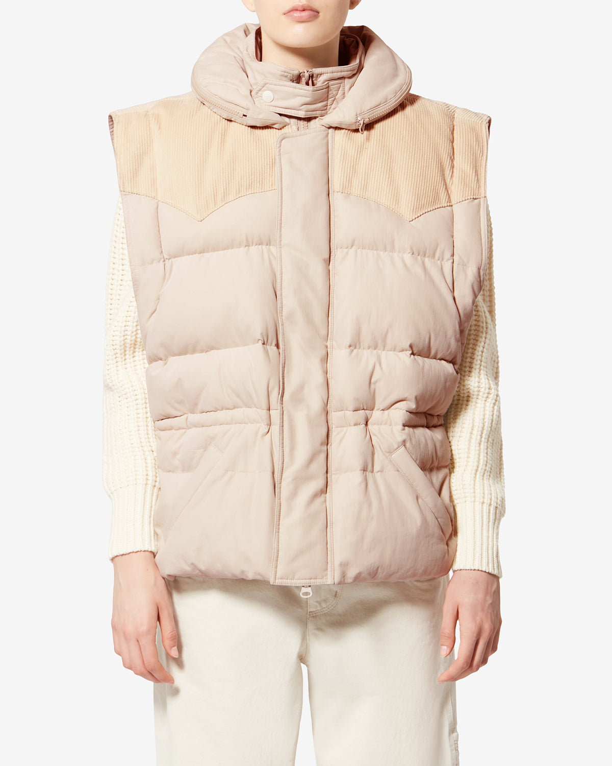 Gilet senza maniche trapuntato olfa - Ecru - Woman - 3