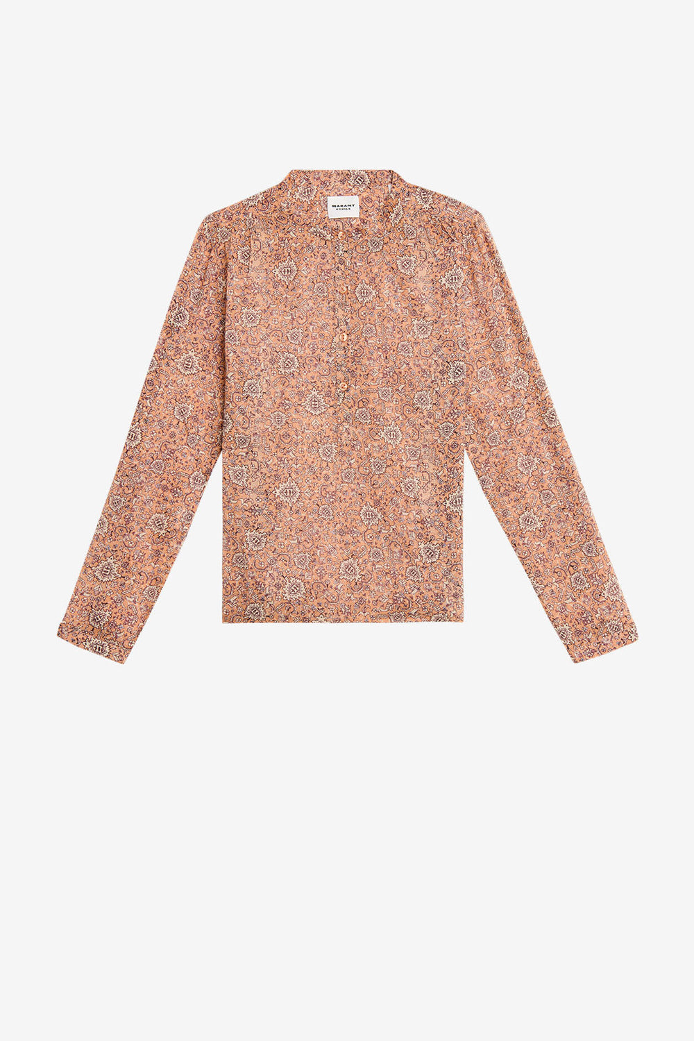 Bluse maria aus bedrucktem baumwollvoile - Orange - Woman - 1