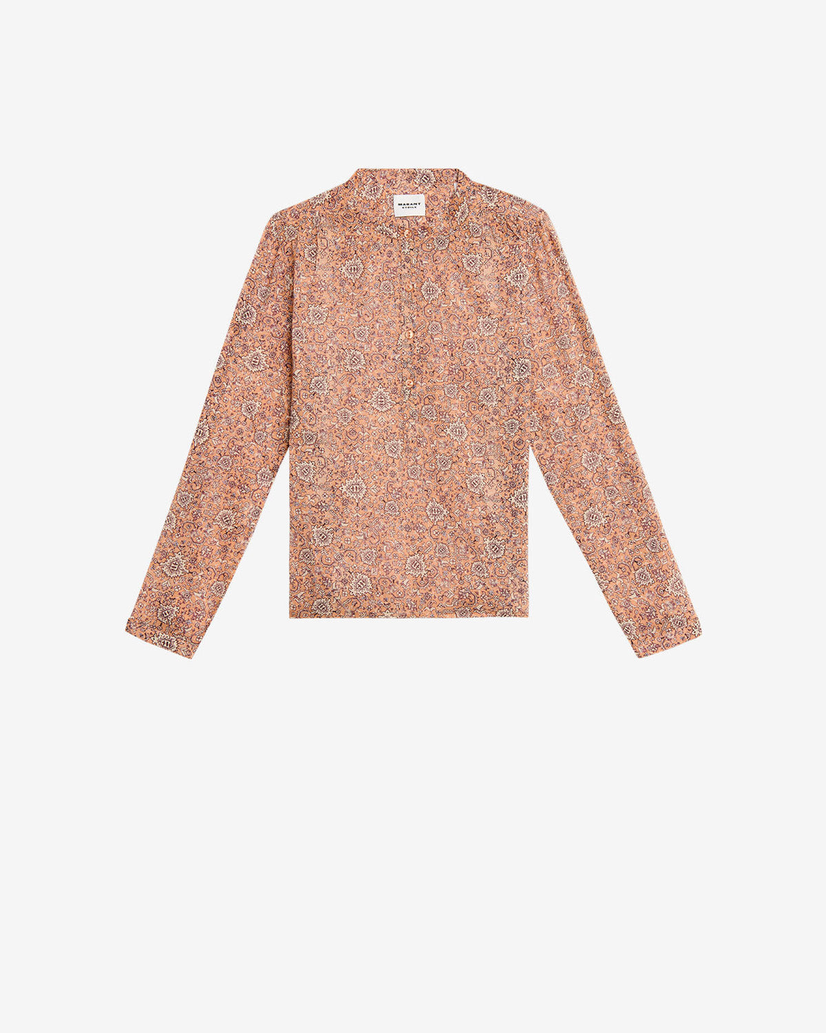 Bluse maria aus bedrucktem baumwollvoile - Orange - Woman - 5